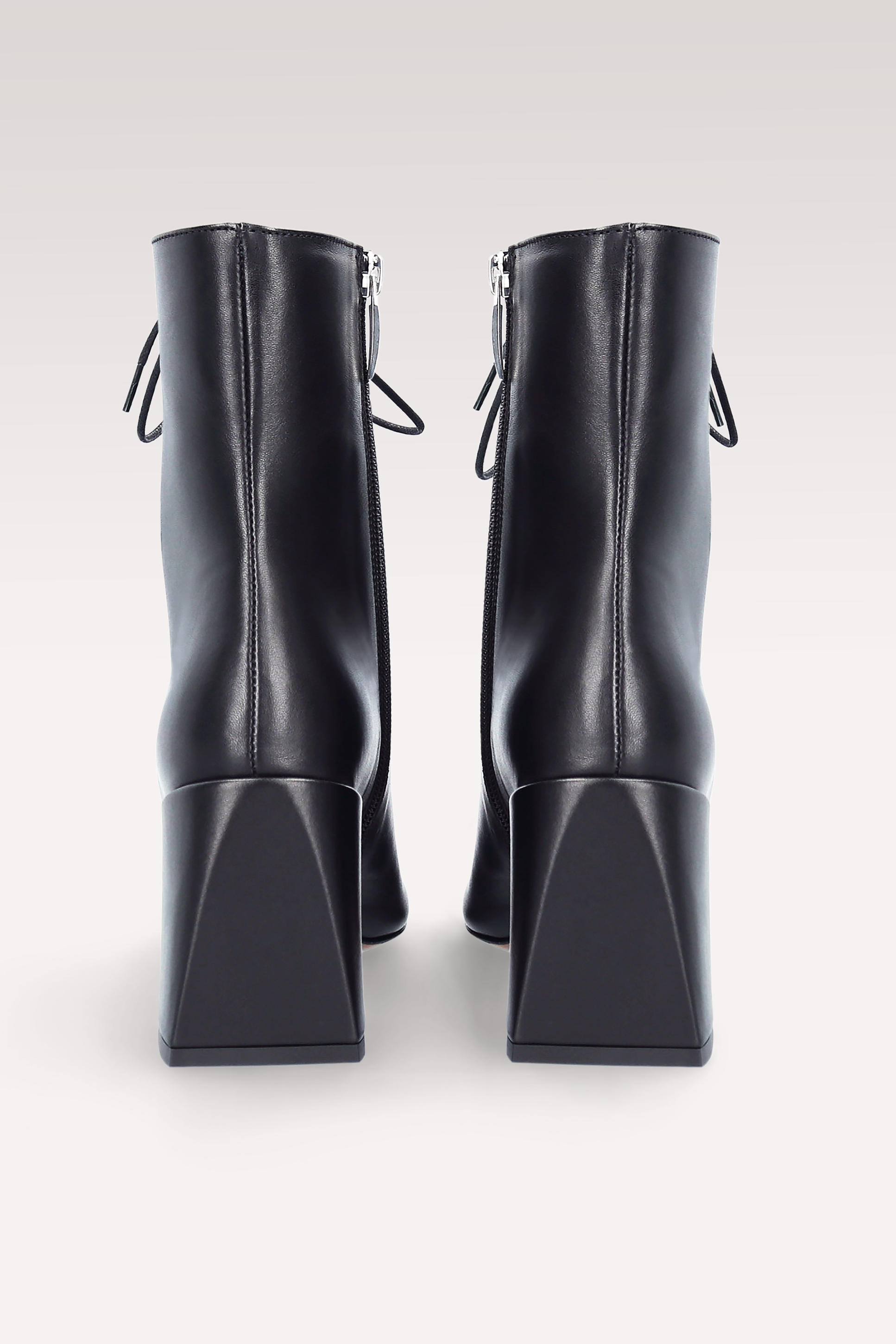 JOLIE 01 BLACK LEATHER ANKLE BOOTS