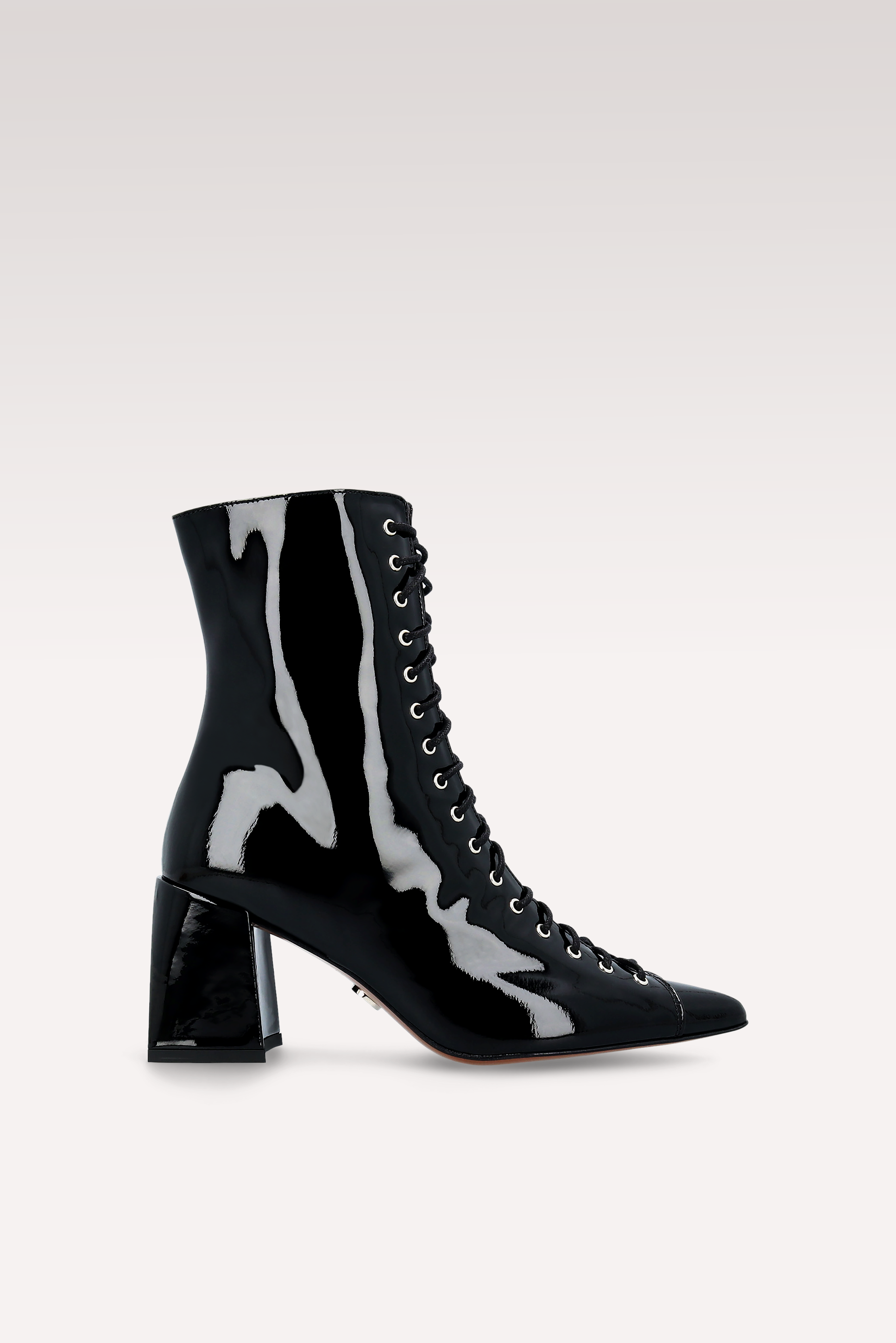 JOLIE 01 BLACK PATENT LEATHER ANKLE BOOTS
