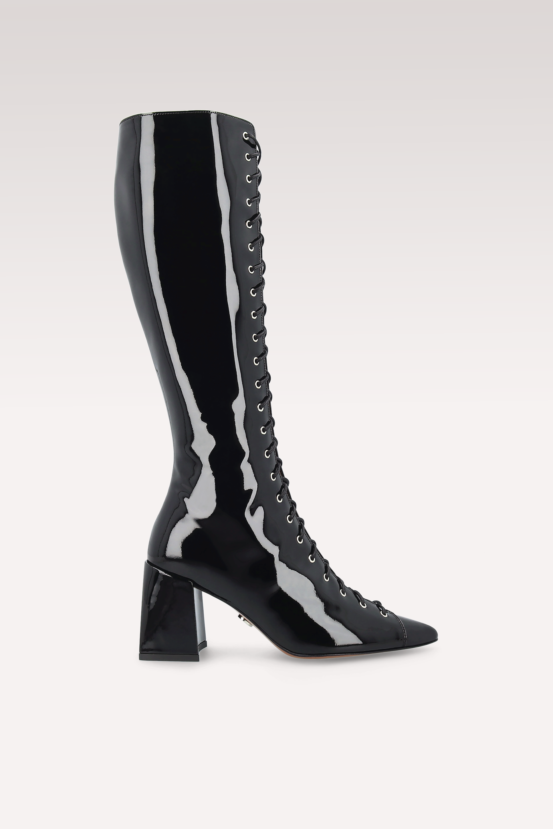 MONICA 03 BLACK PATENT LEATHER BOOTS
