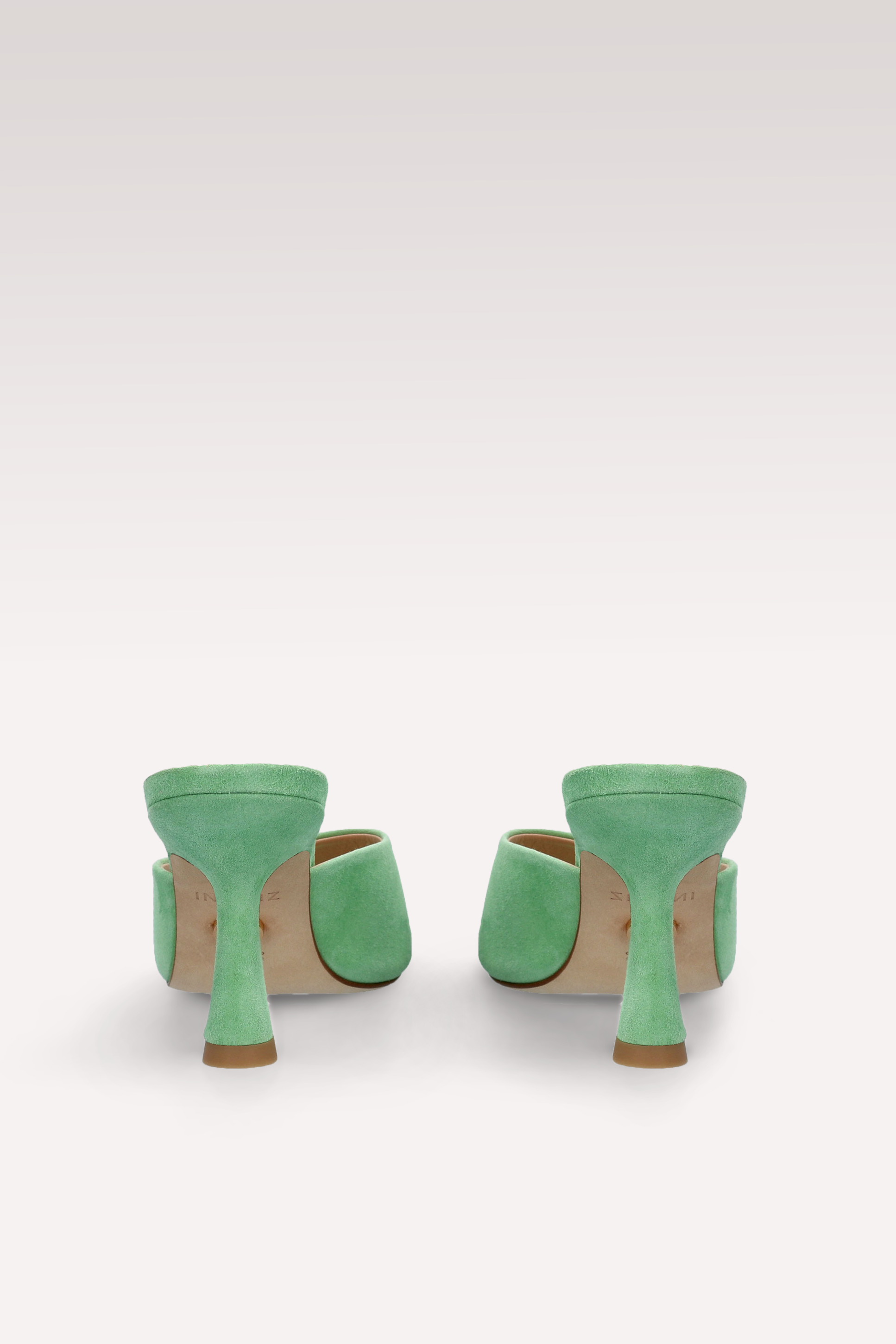 RENY GREEN SUEDE LEATHER MULES