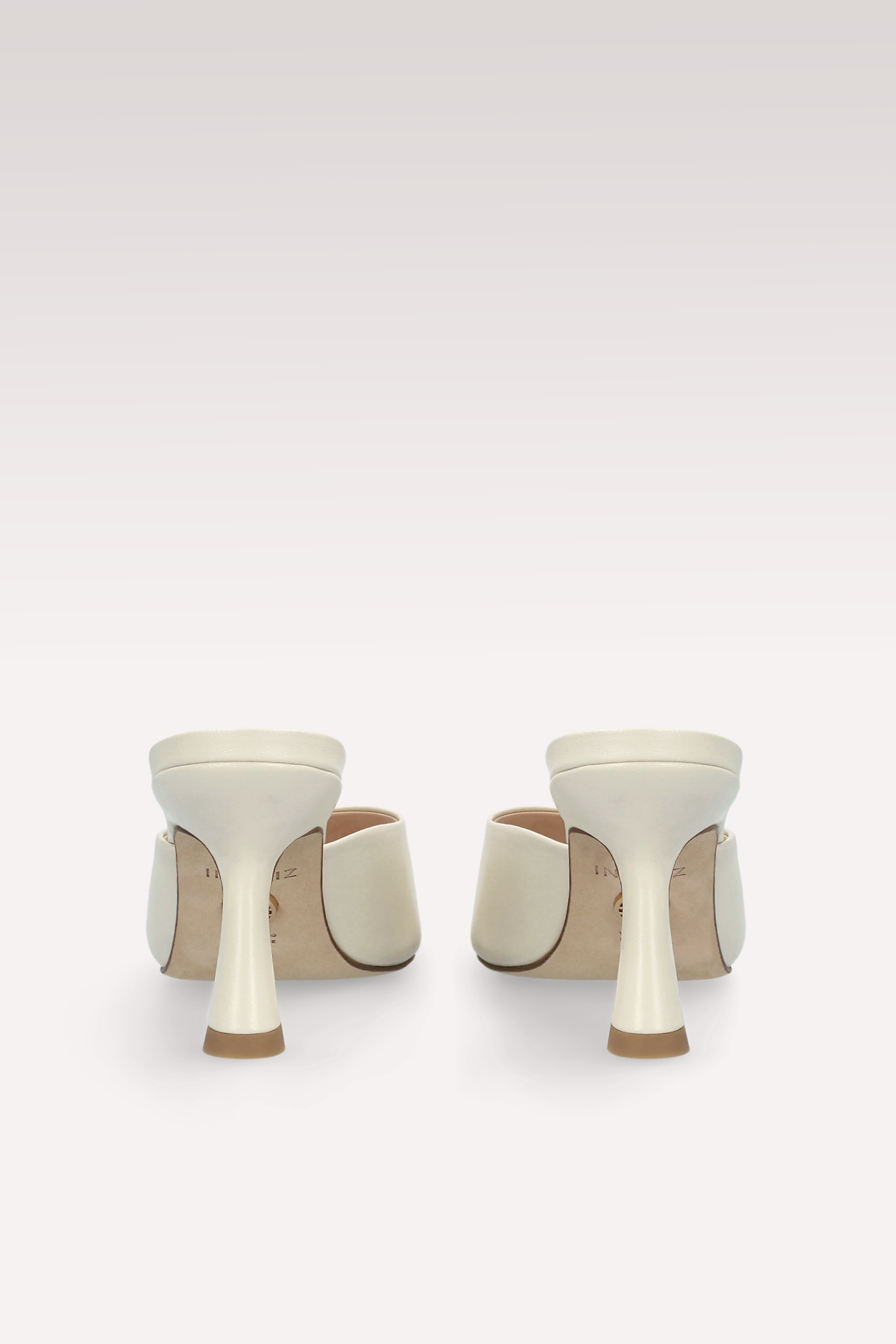 RENY WHITE SMOOTH LEATHER MULES