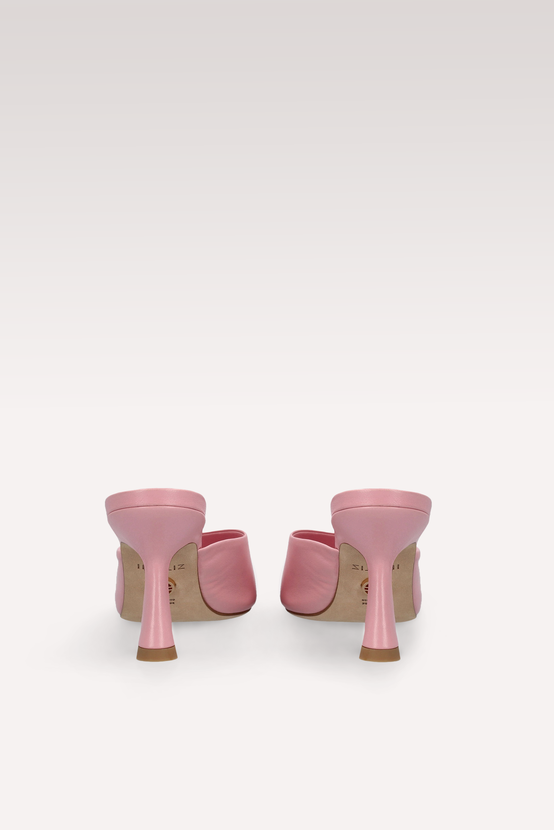 RENY PINK SMOOTH LEATHER MULES
