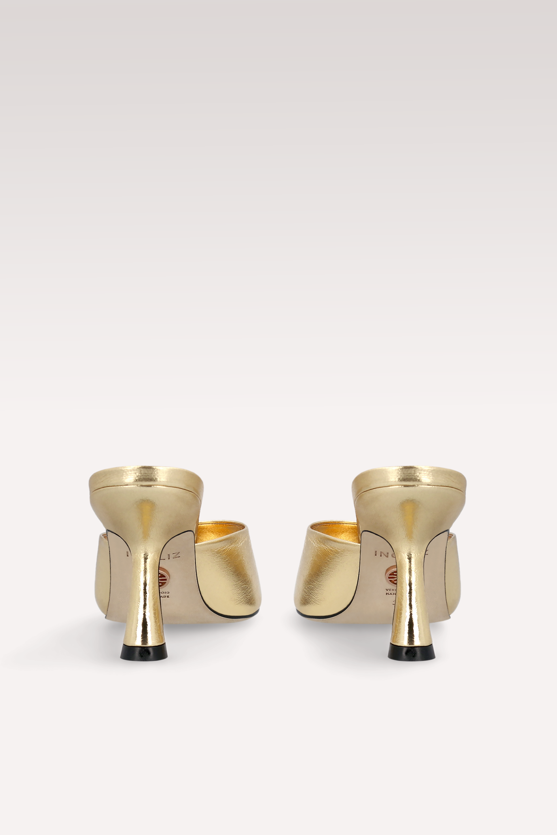 RENY GOLD METALLIC LEATHER MULES