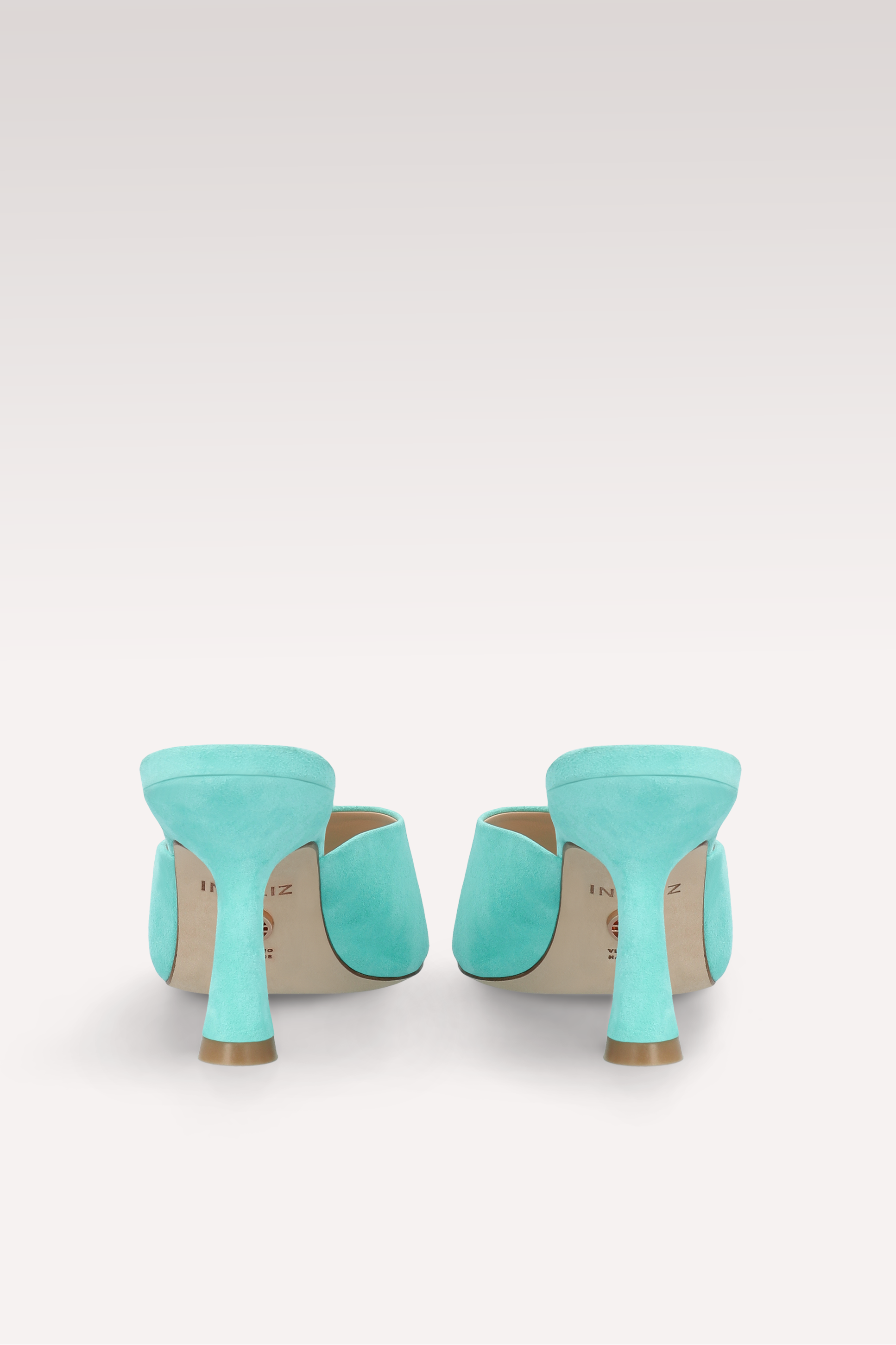 RENY TURQUOISE SUEDE LEATHER MULES