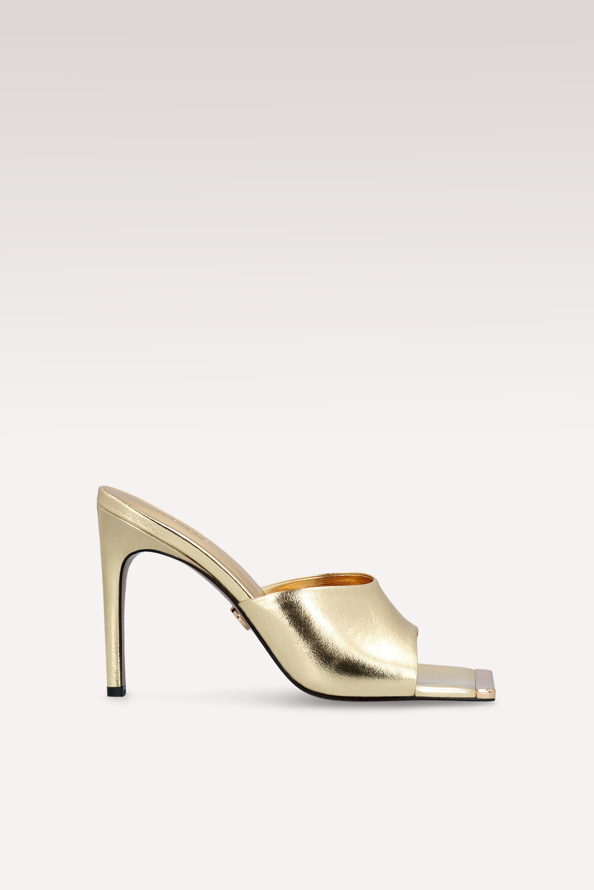 KALINA GOLD METALLIC LEATHER MULES