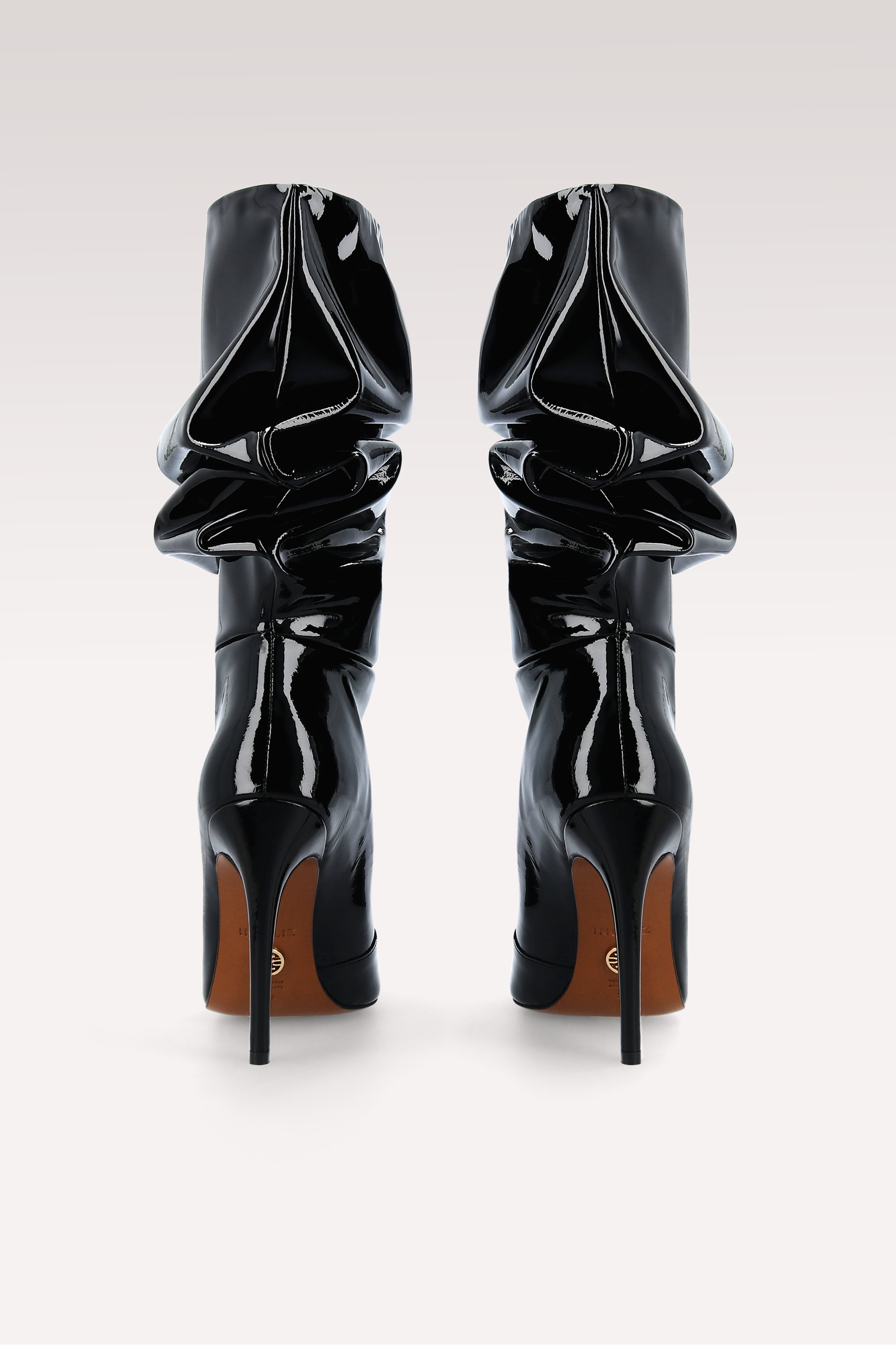 GRACE 03 BLACK PATENT LEATHER BOOTS