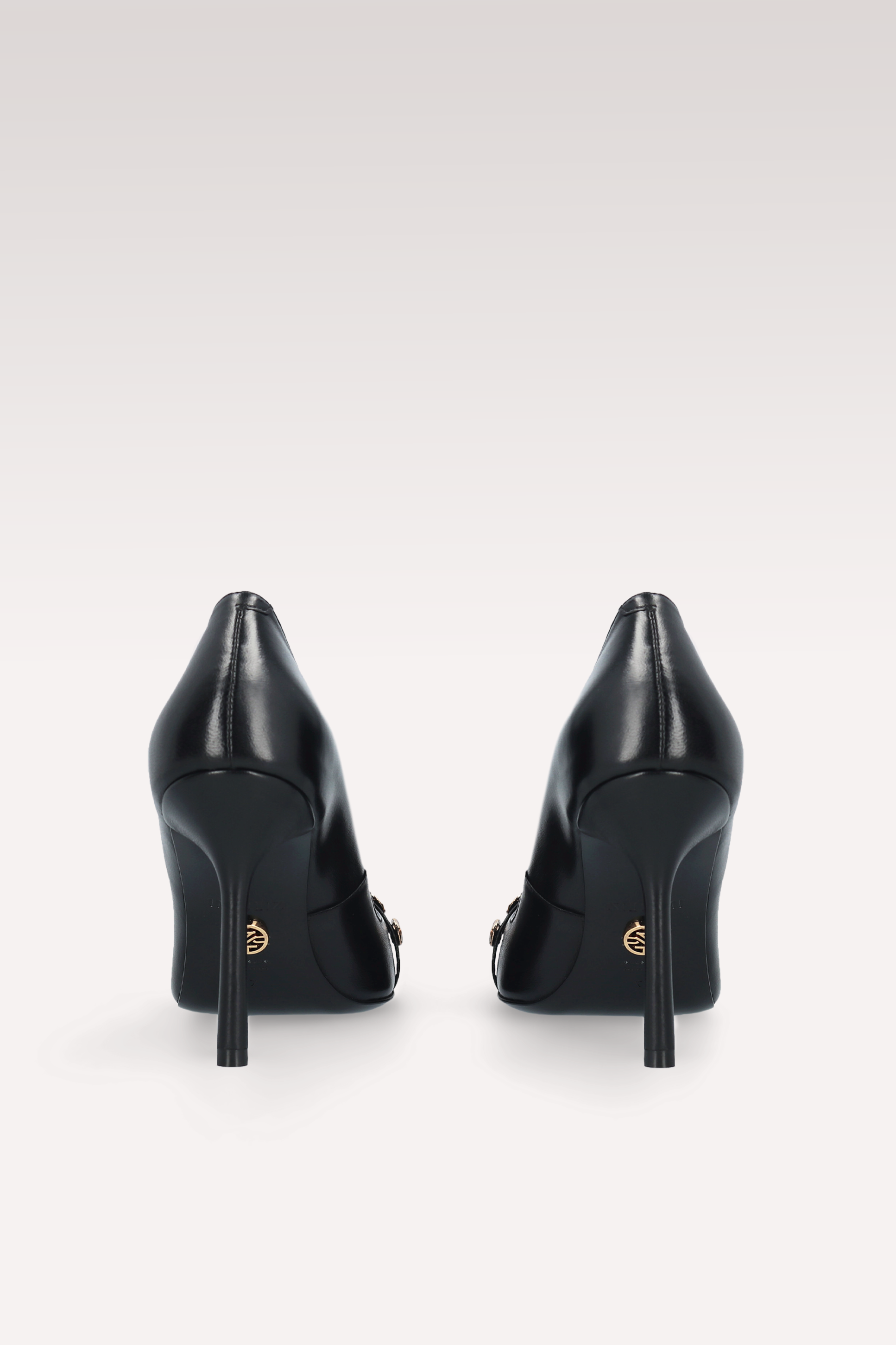 ABA ROCK 09 BLACK SMOOTH LEATHER PUMPS