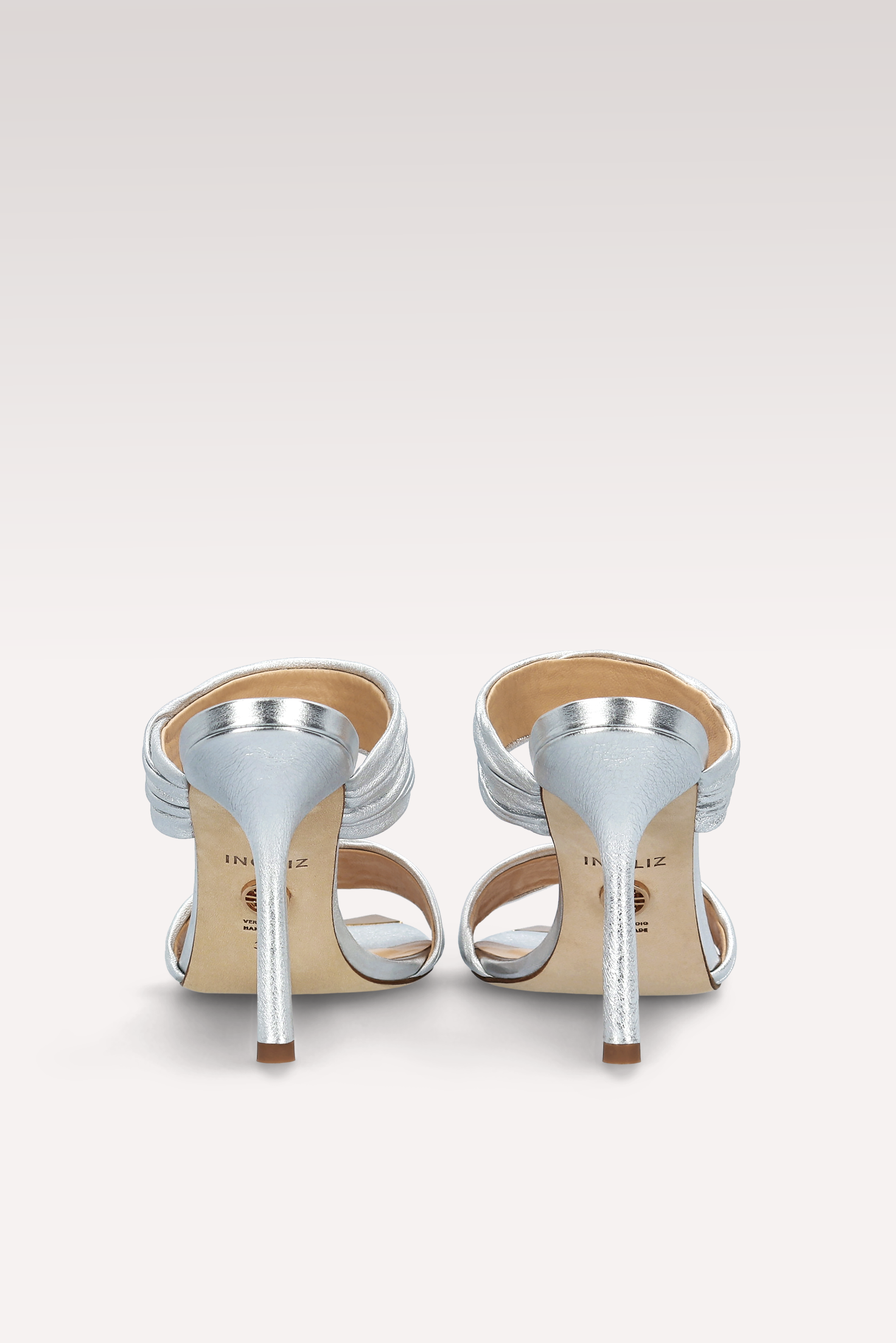 ANNY 01 METAL BUTTER SILVER LEATHER SANDALS