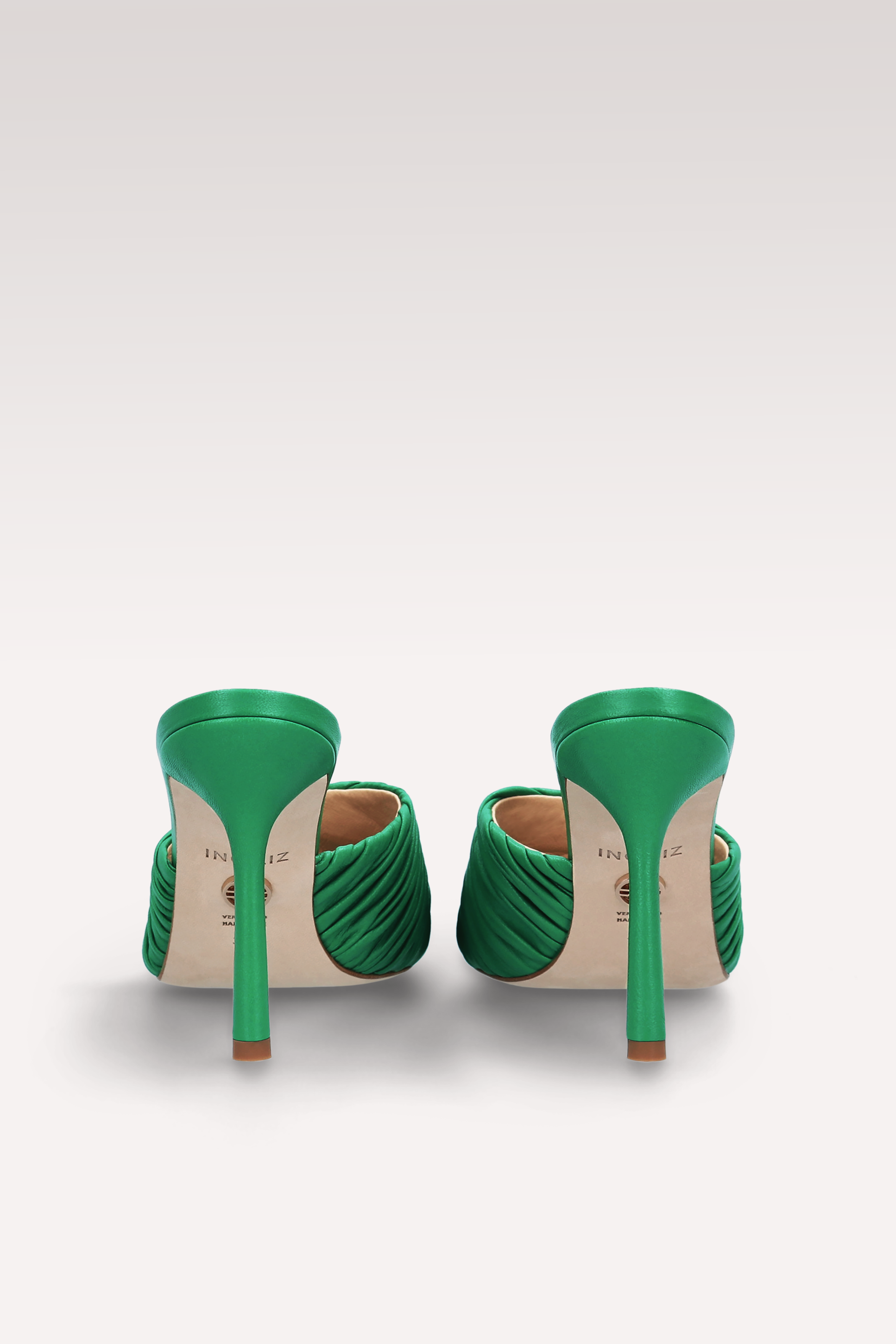 ANNY 03 GREEN LEATHER SANDALS