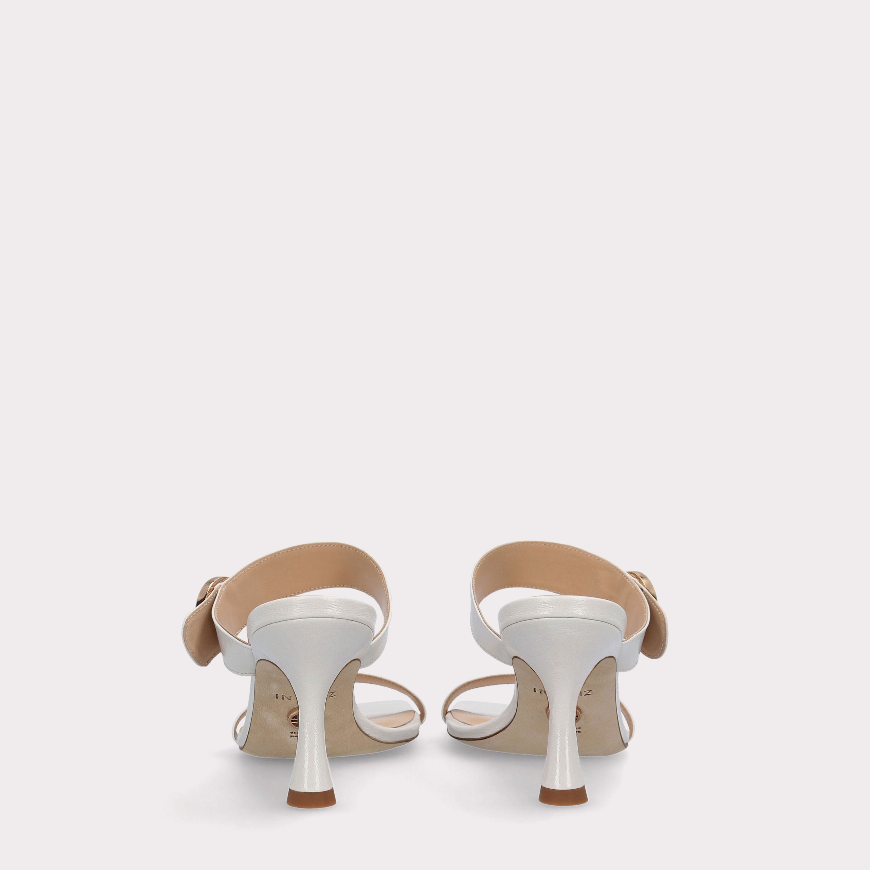 BONNY 02 IVORY LEATHER SANDALS