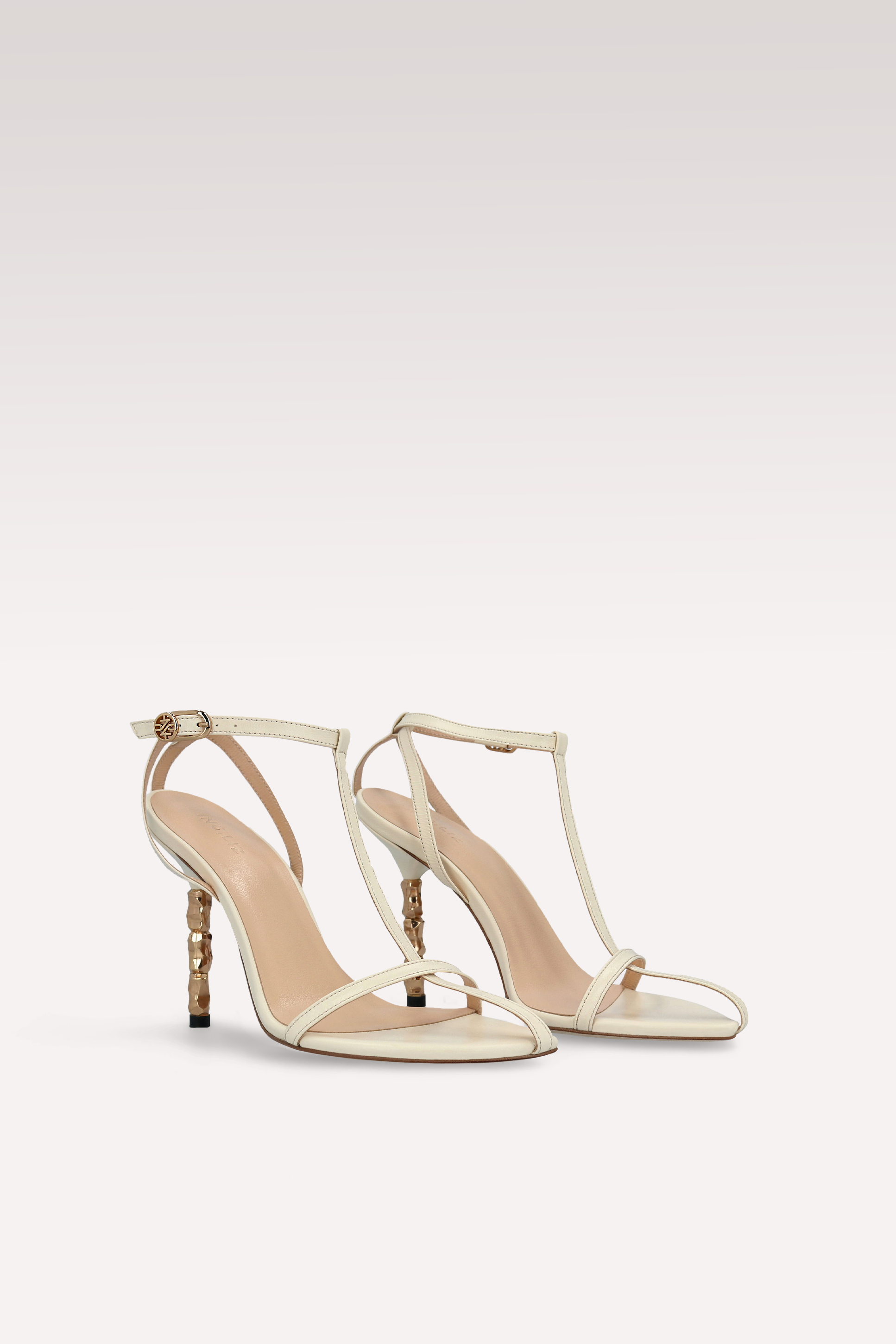 ADA 13 IVORY LEATHER SANDALS