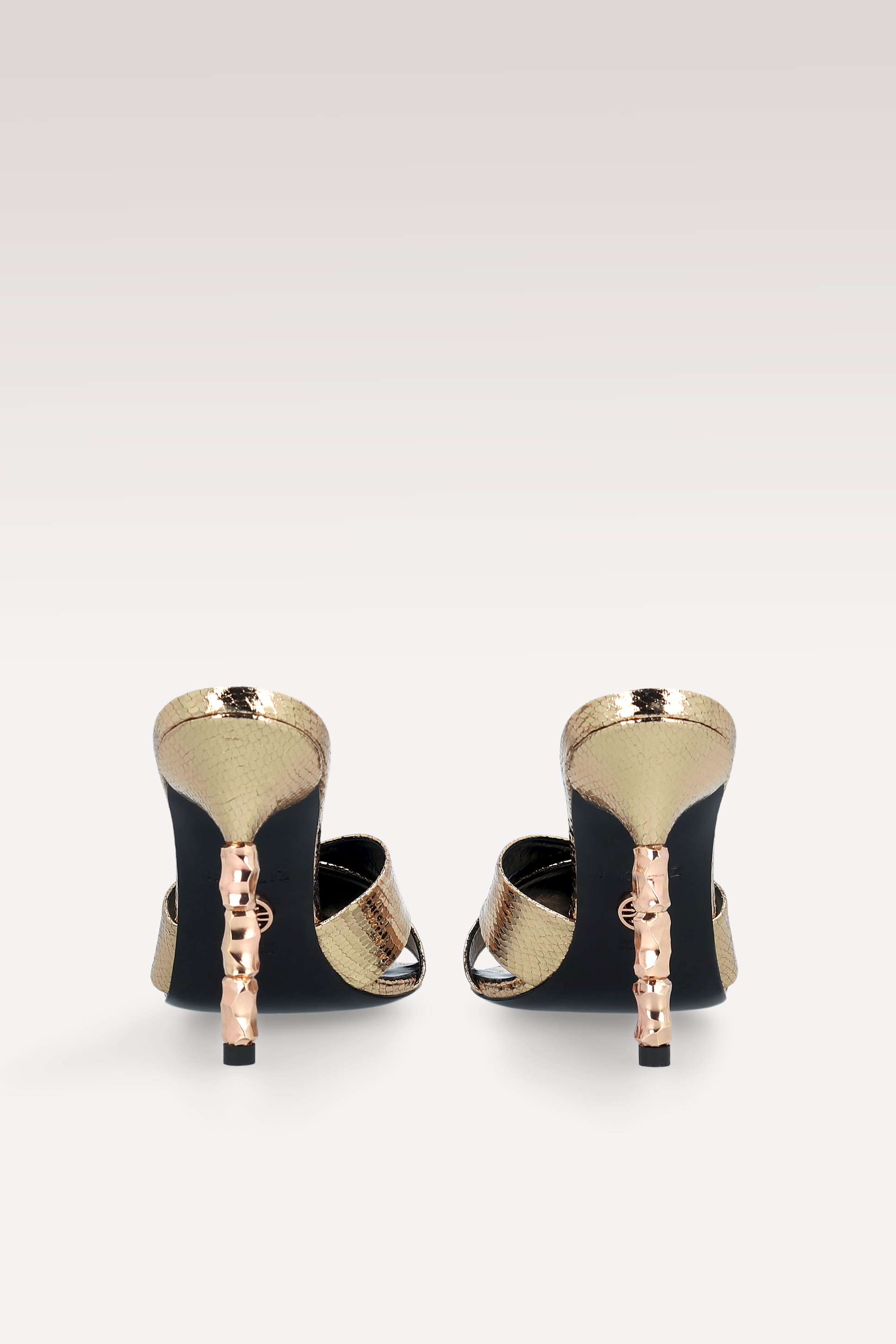 ADA 102 MINI VIPER MIRROR GOLD LEATHER MULES