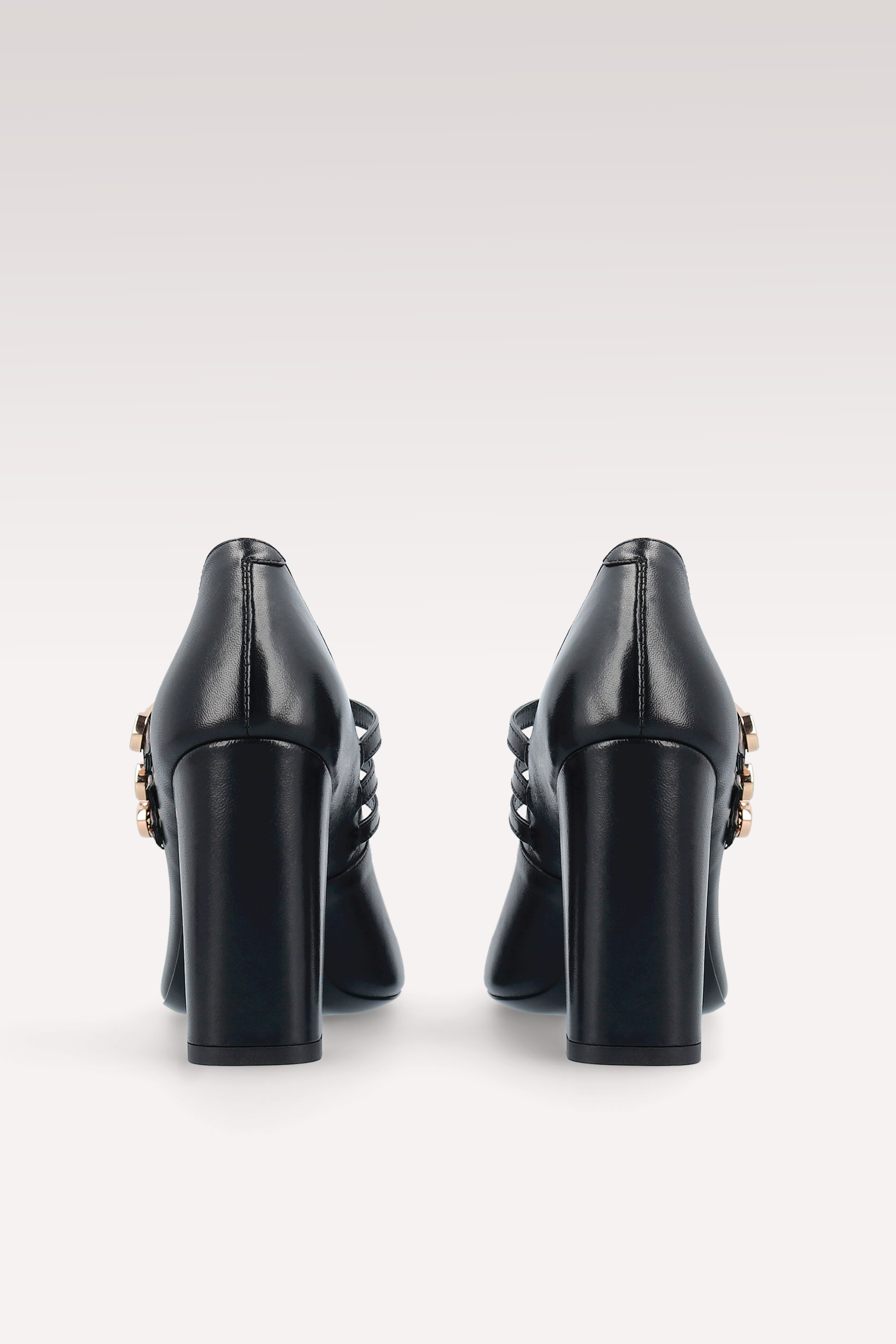 DELMA BEBE 01 BLACK SMOOTH LEATHER PUMPS