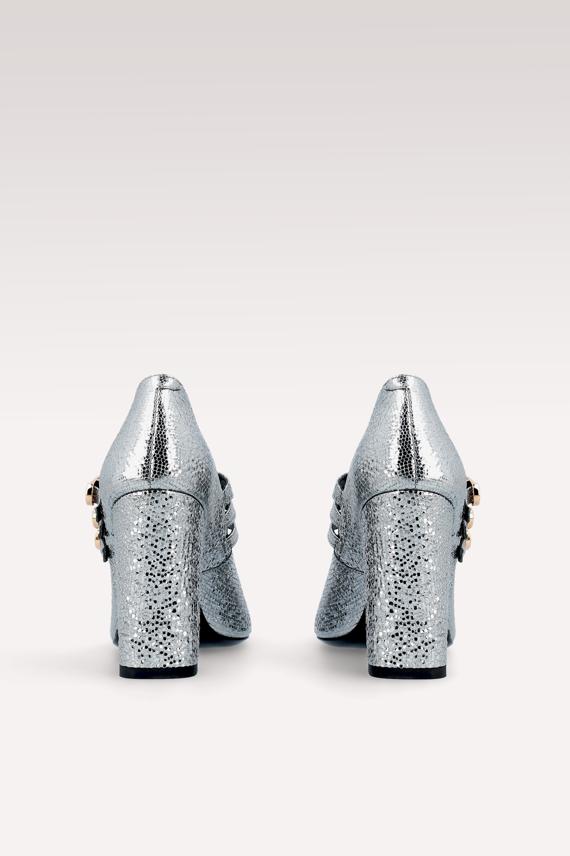 DELMA BEBE 01 INOX MINI VIPER EMBOSSED LEATHER PUMPS