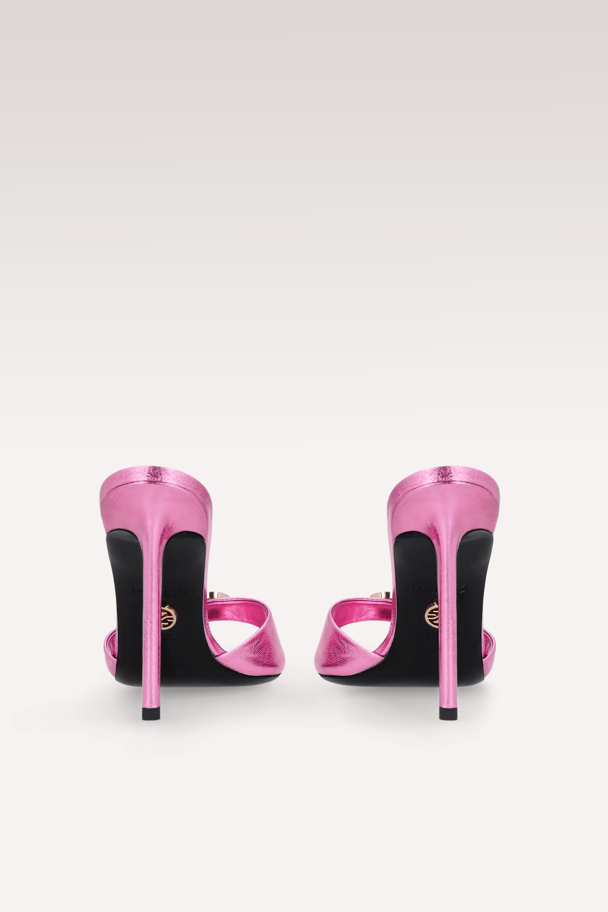 ATHENA 02 PINK METALLIC LEATHER MULES