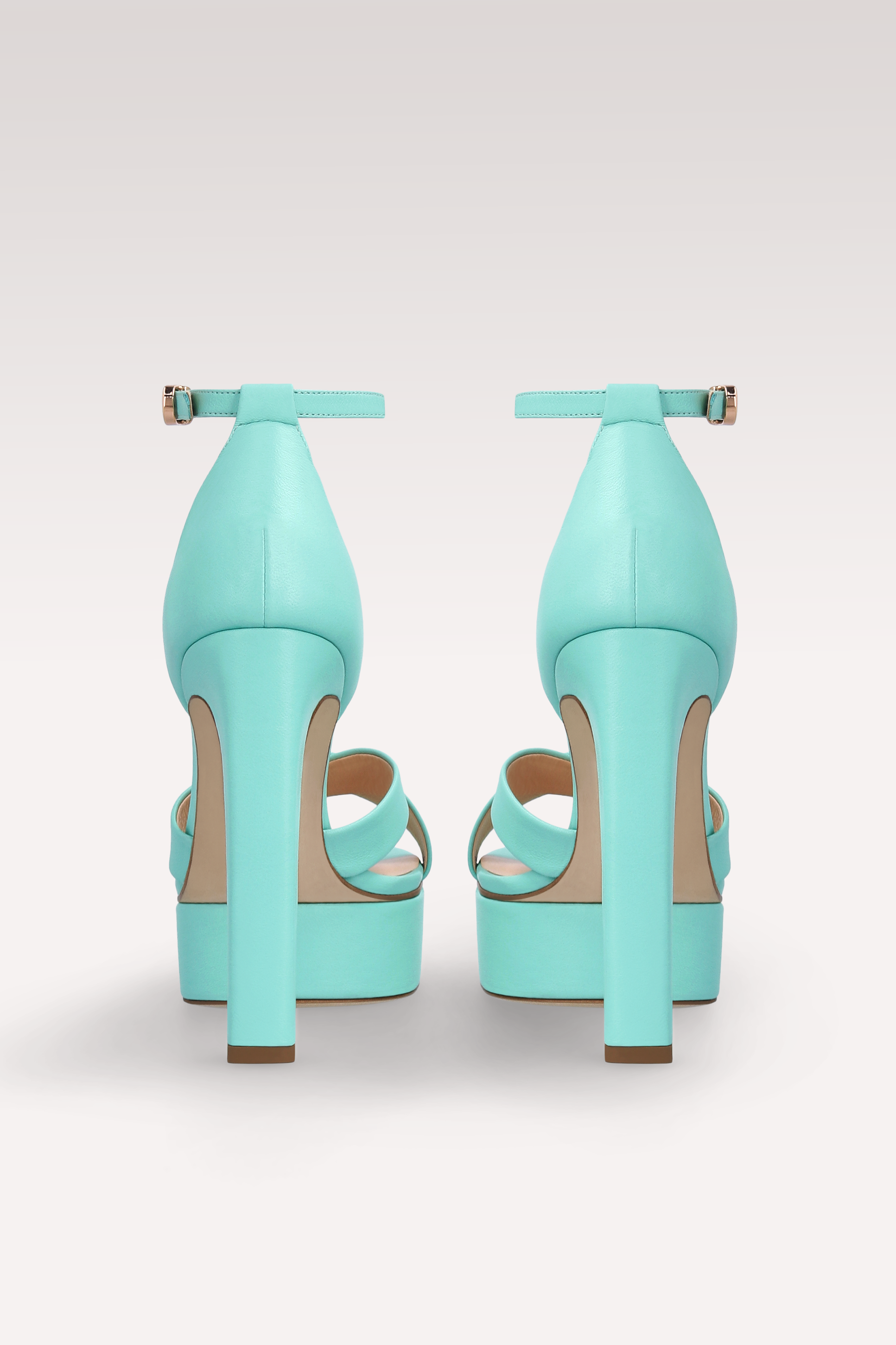 PATTY 03 ICE GREEN LEATHER SANDALS