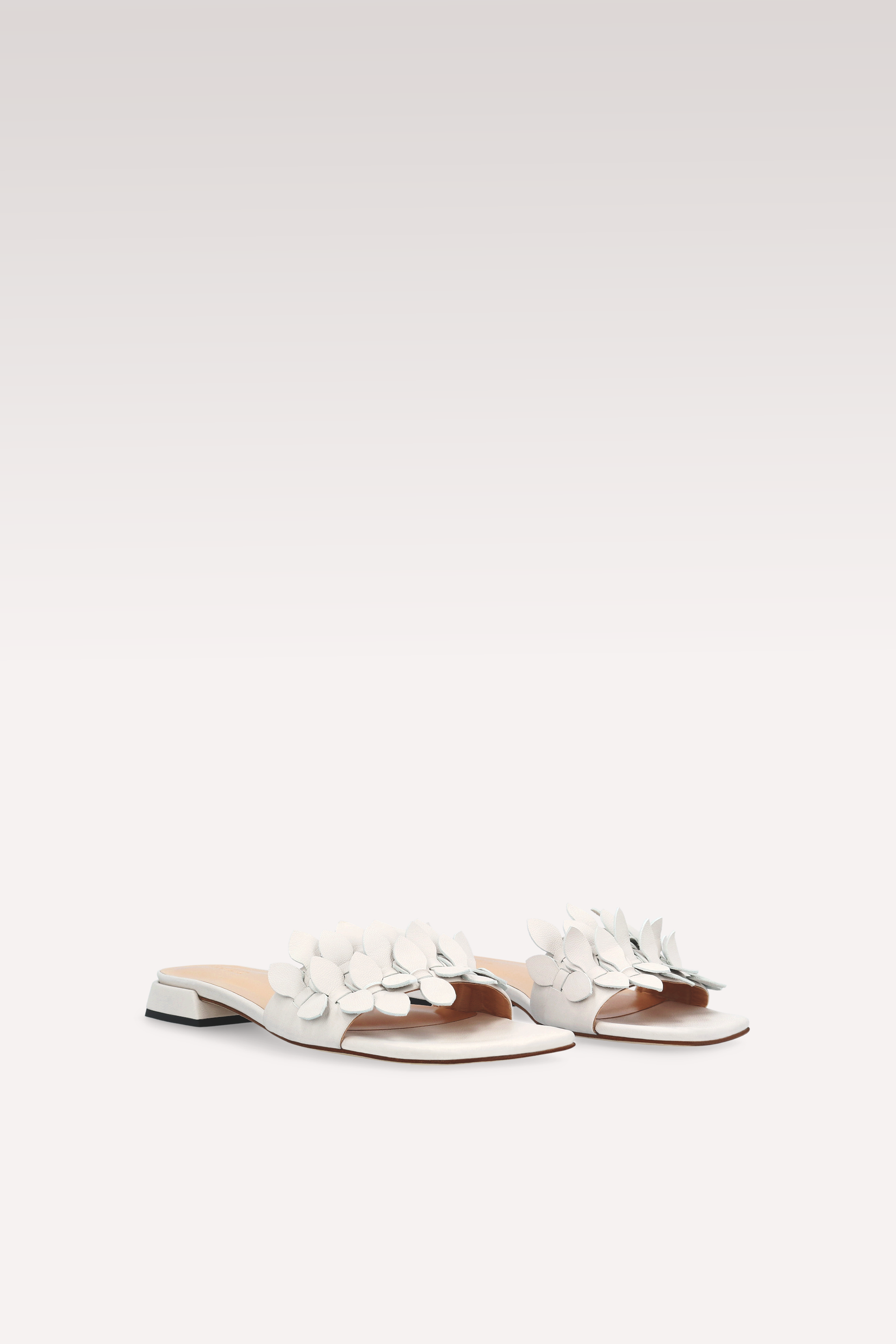 POLLY 01 IVORY LEATHER MULES