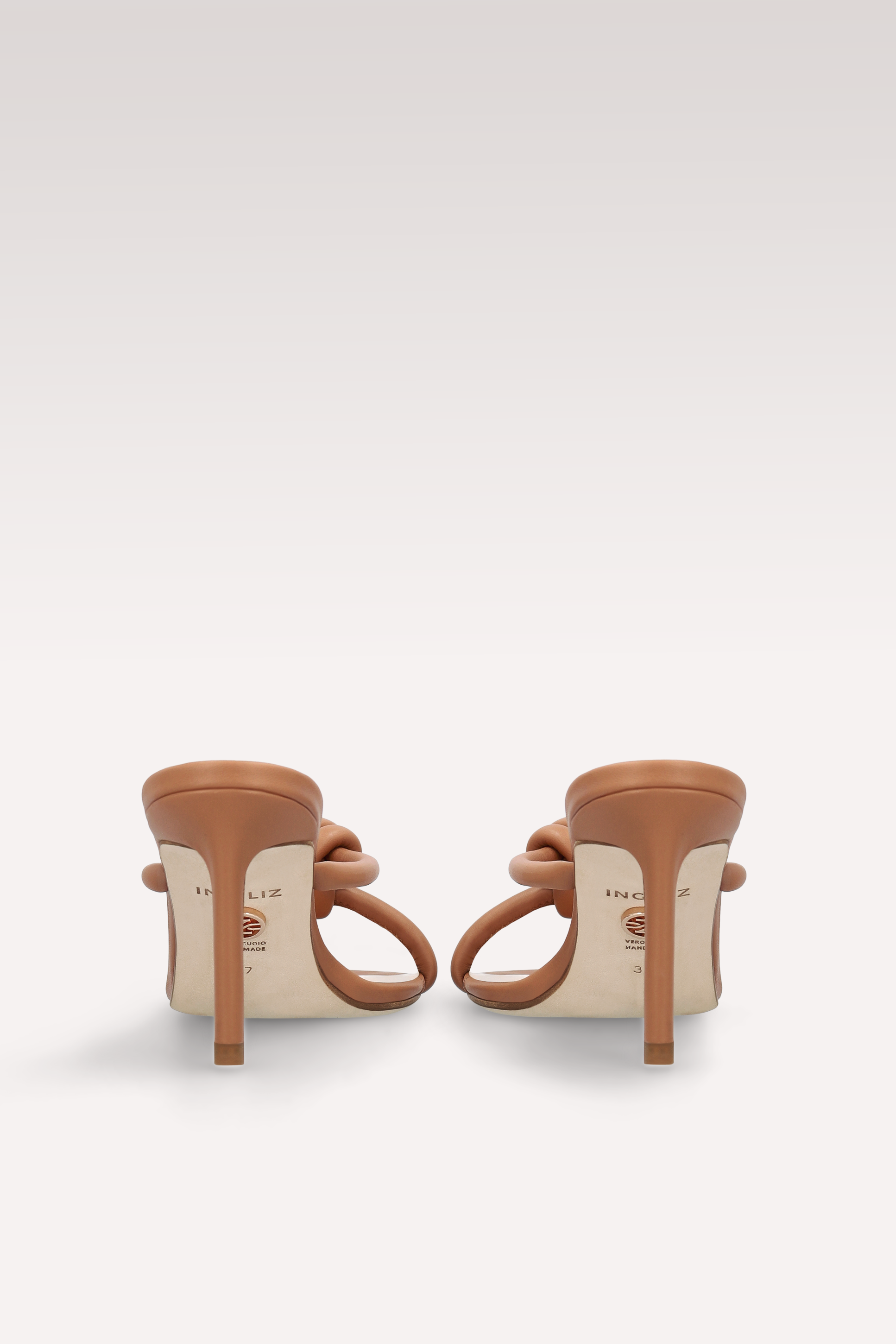 HEIDI BROWN LEATHER MULES