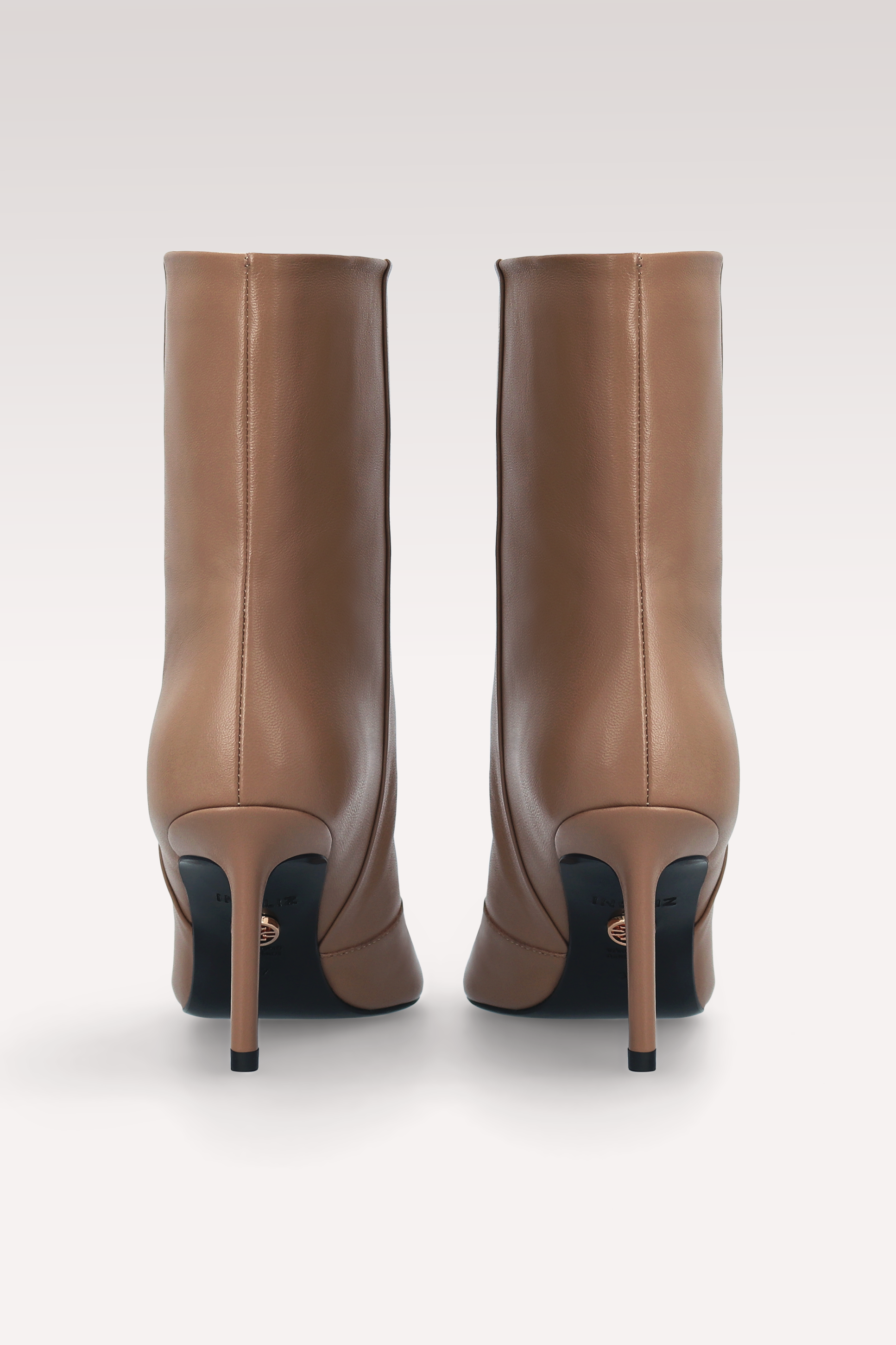 MIA 03 BROWN SMOOTH LEATHER ANKLE BOOTS