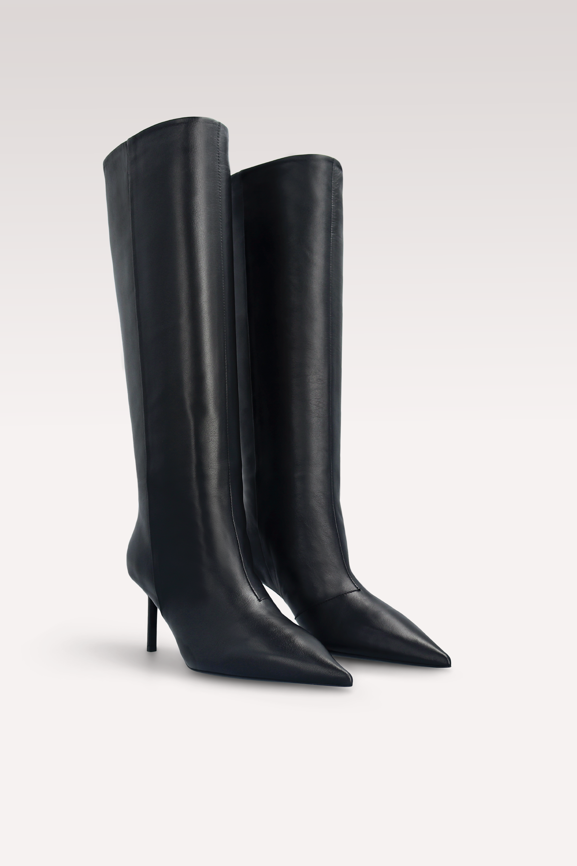 MIA 04 BLACK SMOOTH LEATHER BOOTS