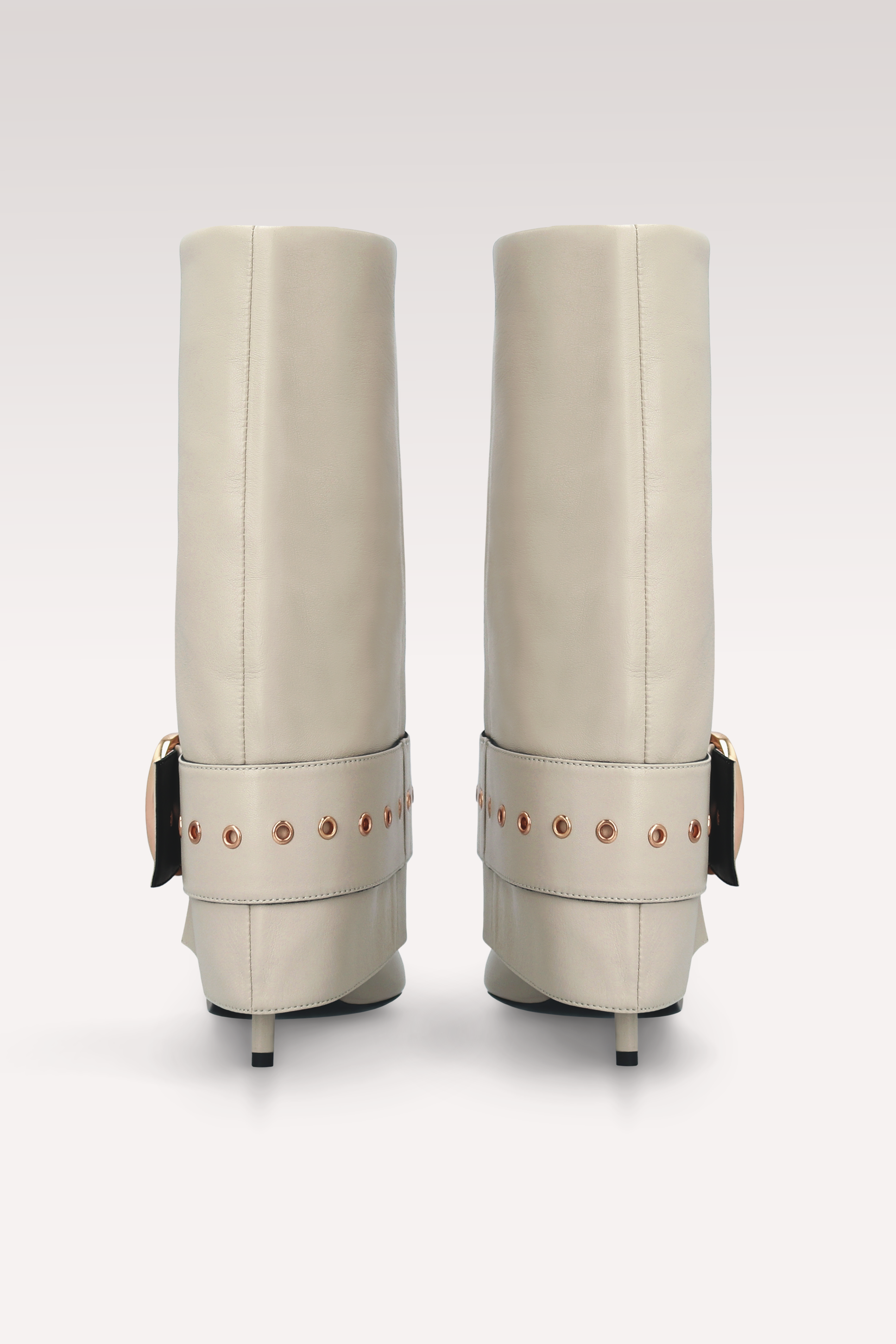 MIA 06 BEIGE SMOOTH LEATHER BOOTS