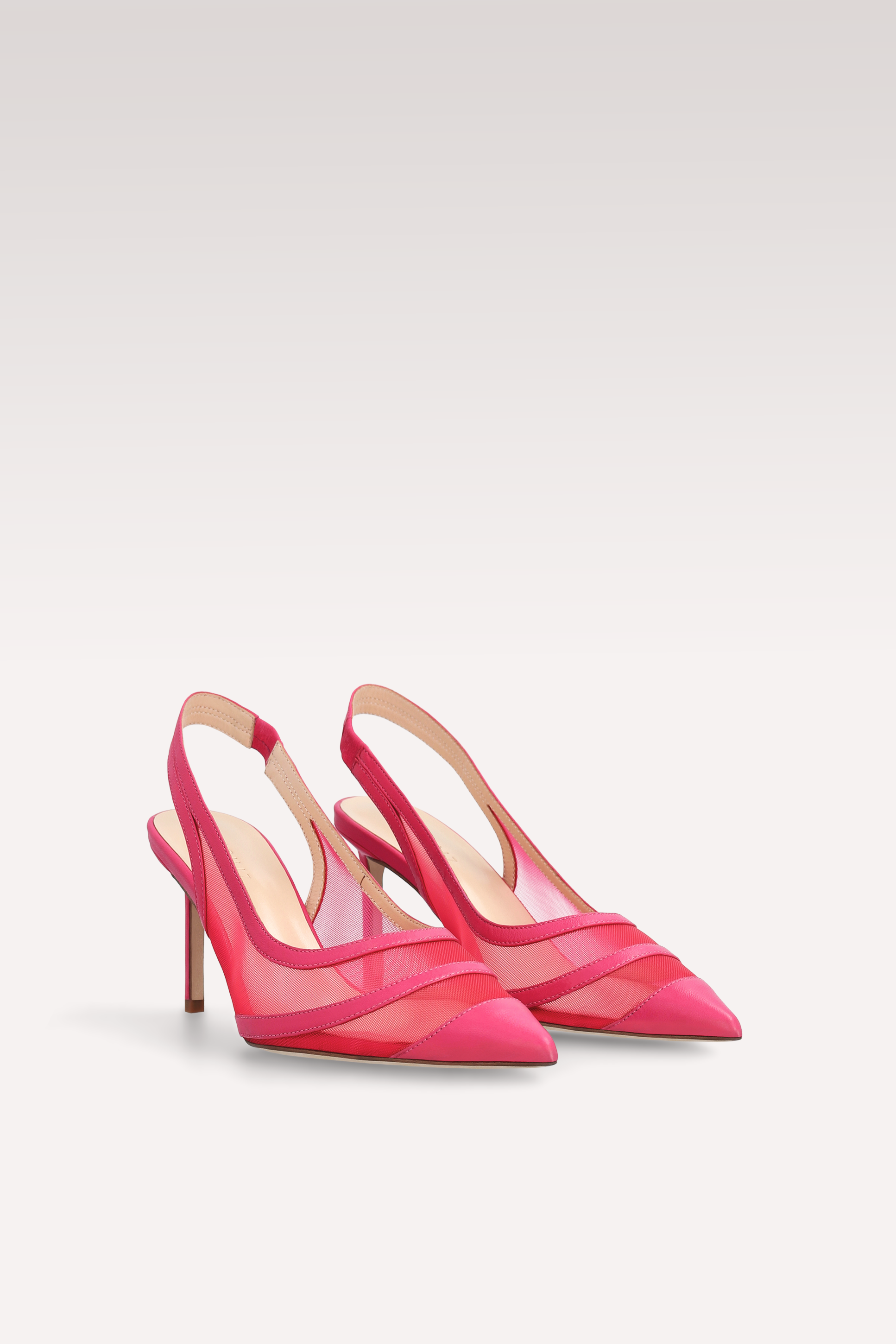 SIENNA CYCLAMEN LEATHER AND MESH PUMPS