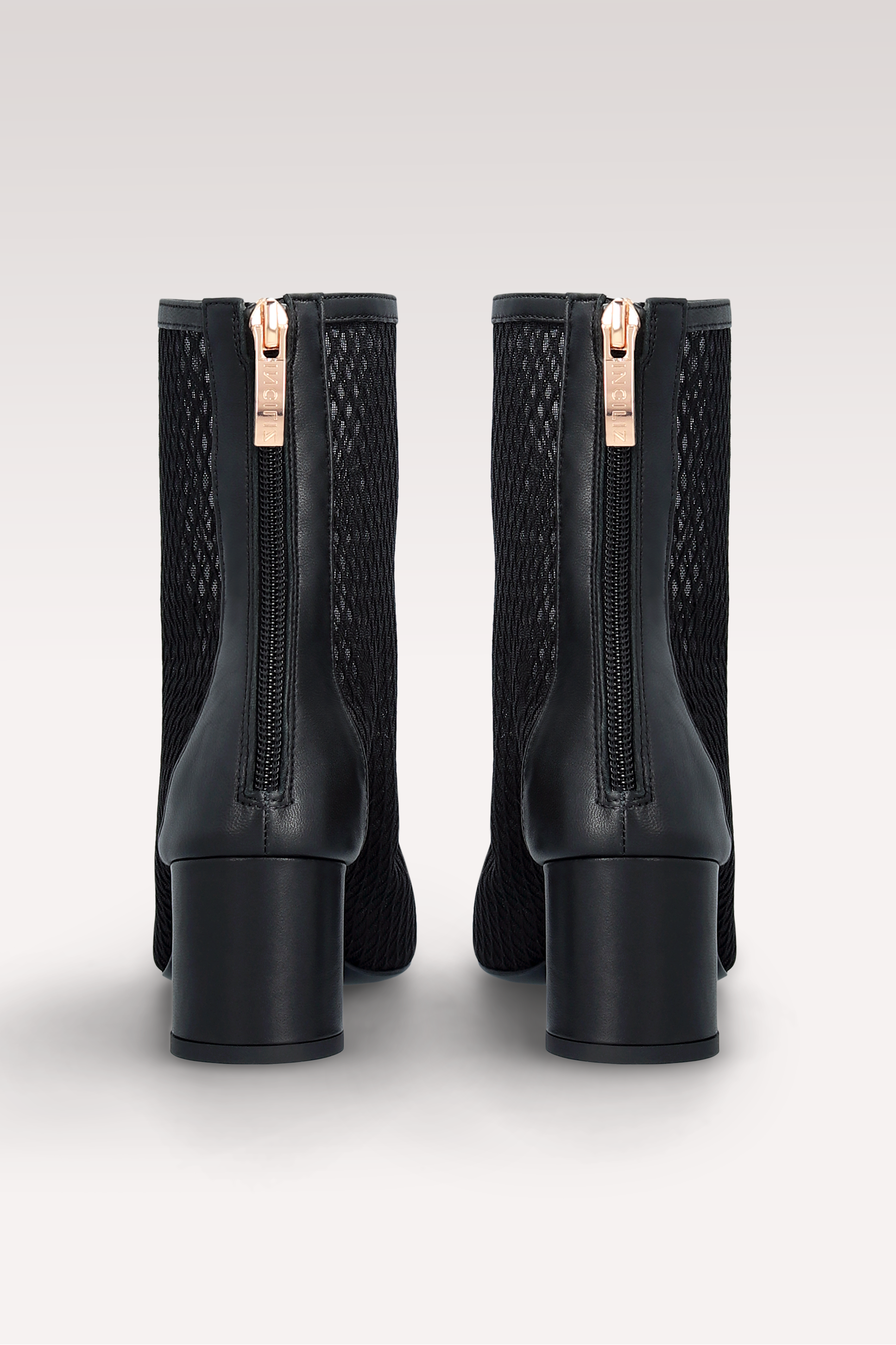 DAKOTA BLACK LEATHER AND MESH BOOT