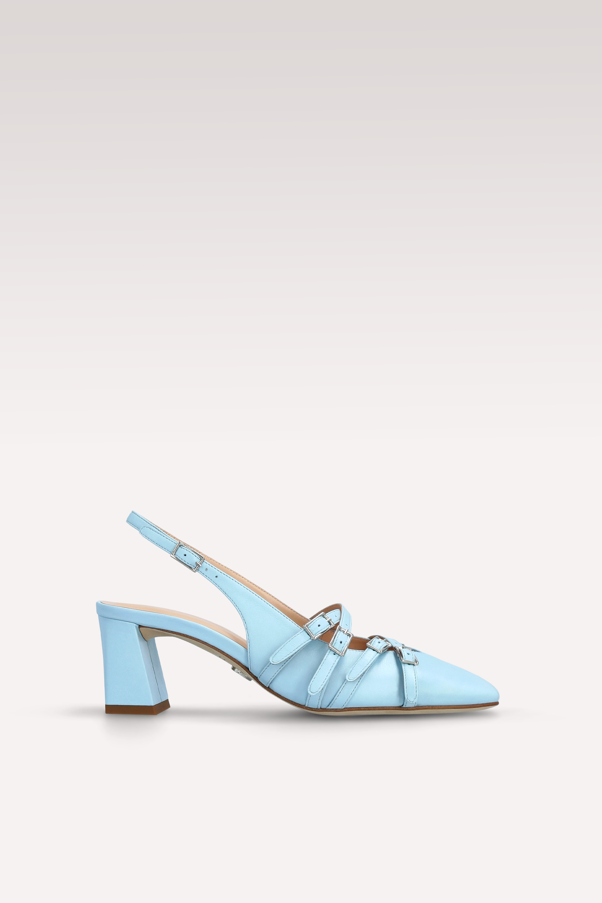 GEORGIA SKY BLUE LEATHER SLINGBACK