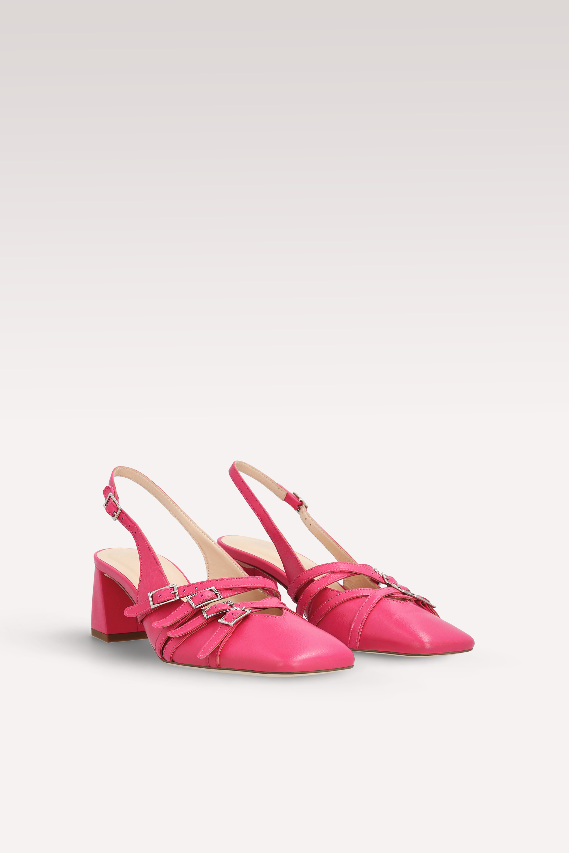 GEORGIA CYCLAMEN LEATHER SLINGBACK
