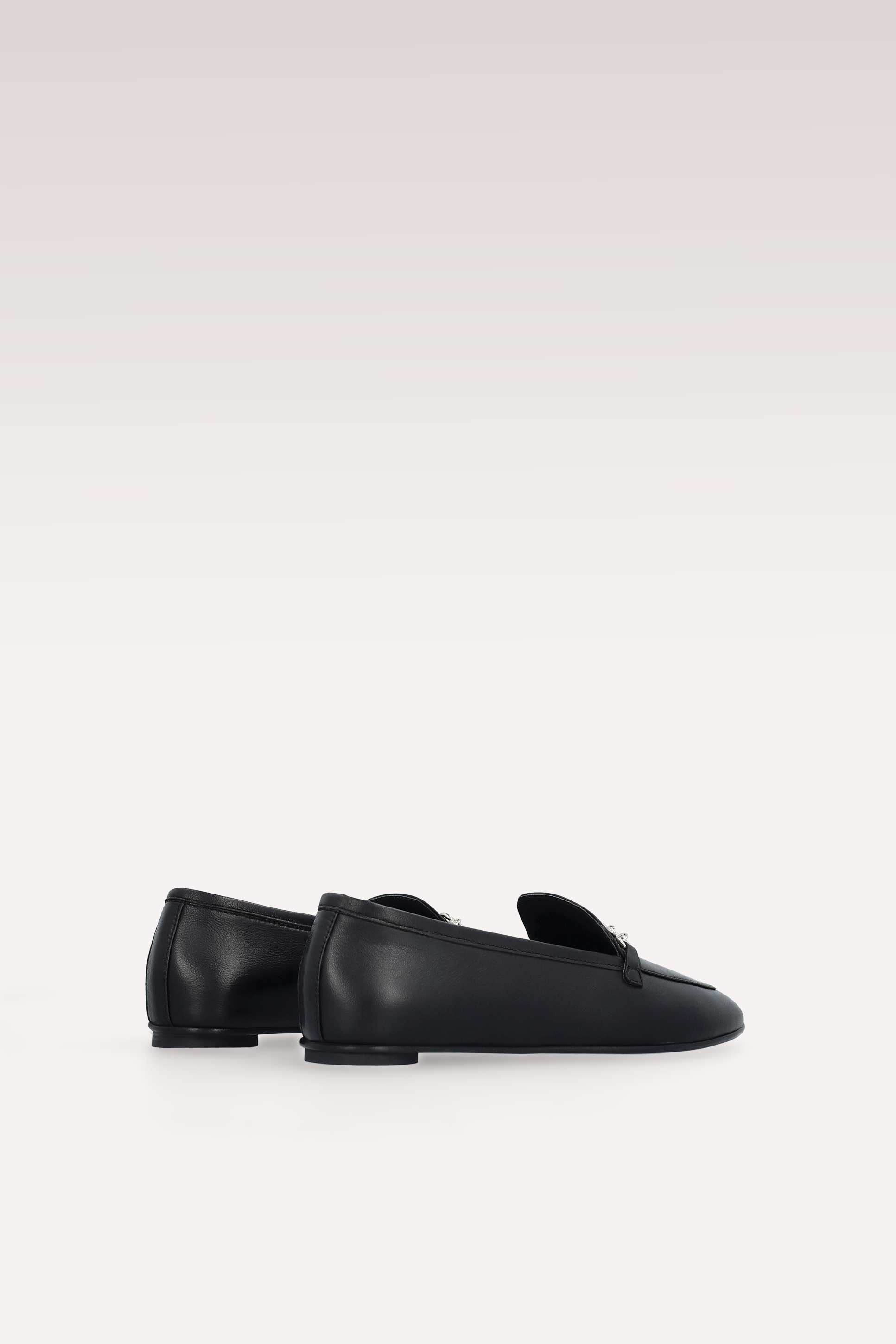 PAMELA BLACK NAPPA LEATHER LOAFERS