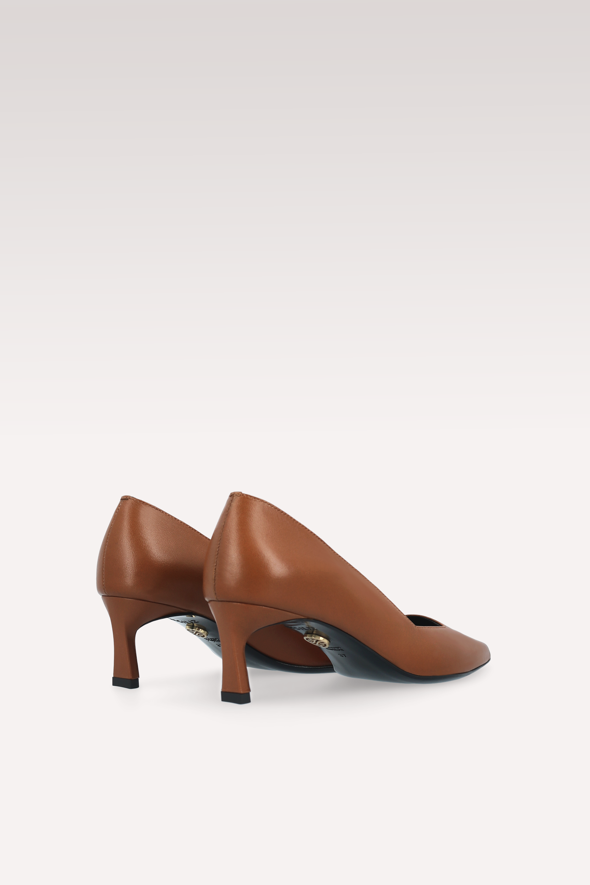 OLIVIA BROWN NAPPA LEATHER PUMPS
