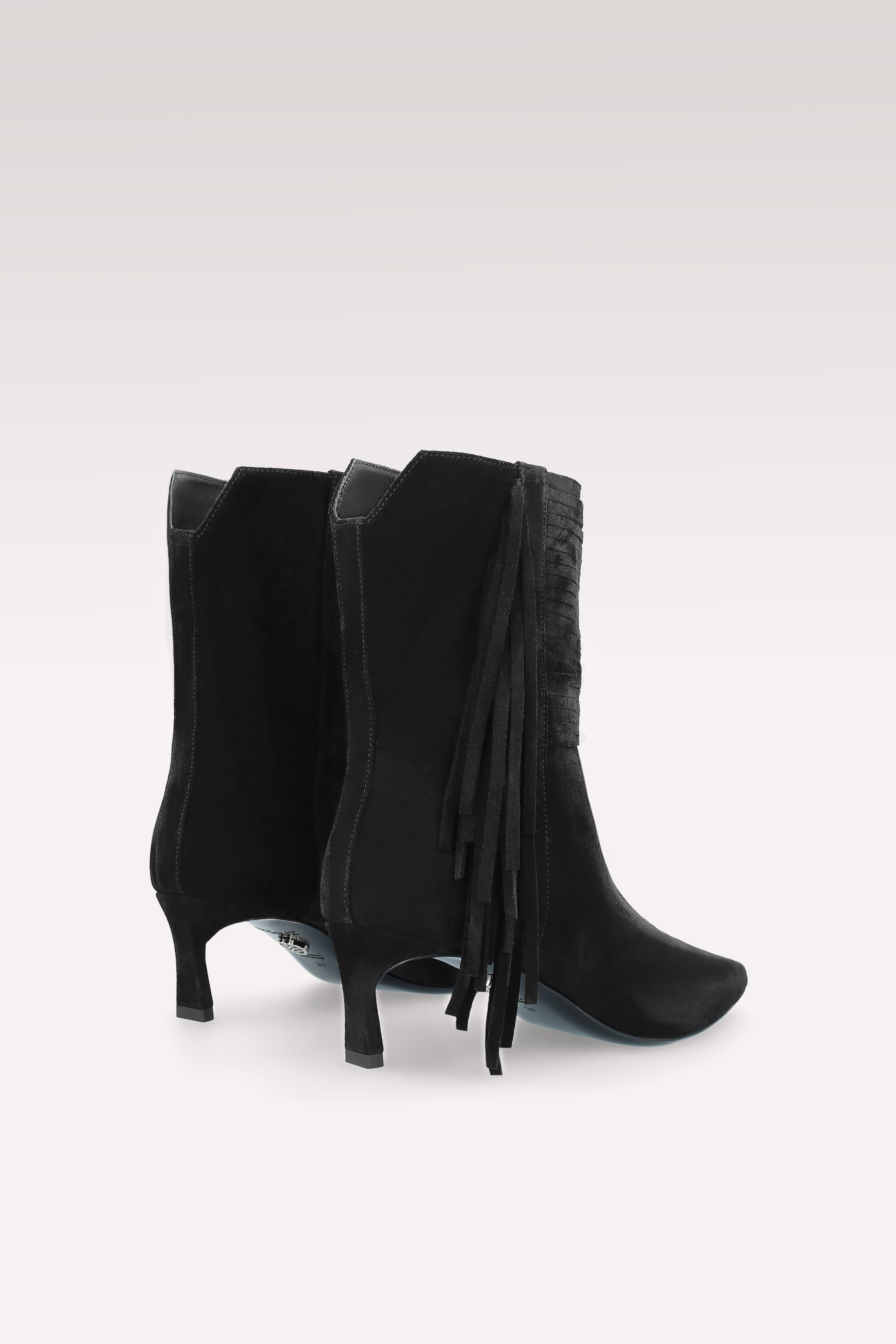 OPHELIA BLACK SUEDE LEATHER ANKLE BOOTS