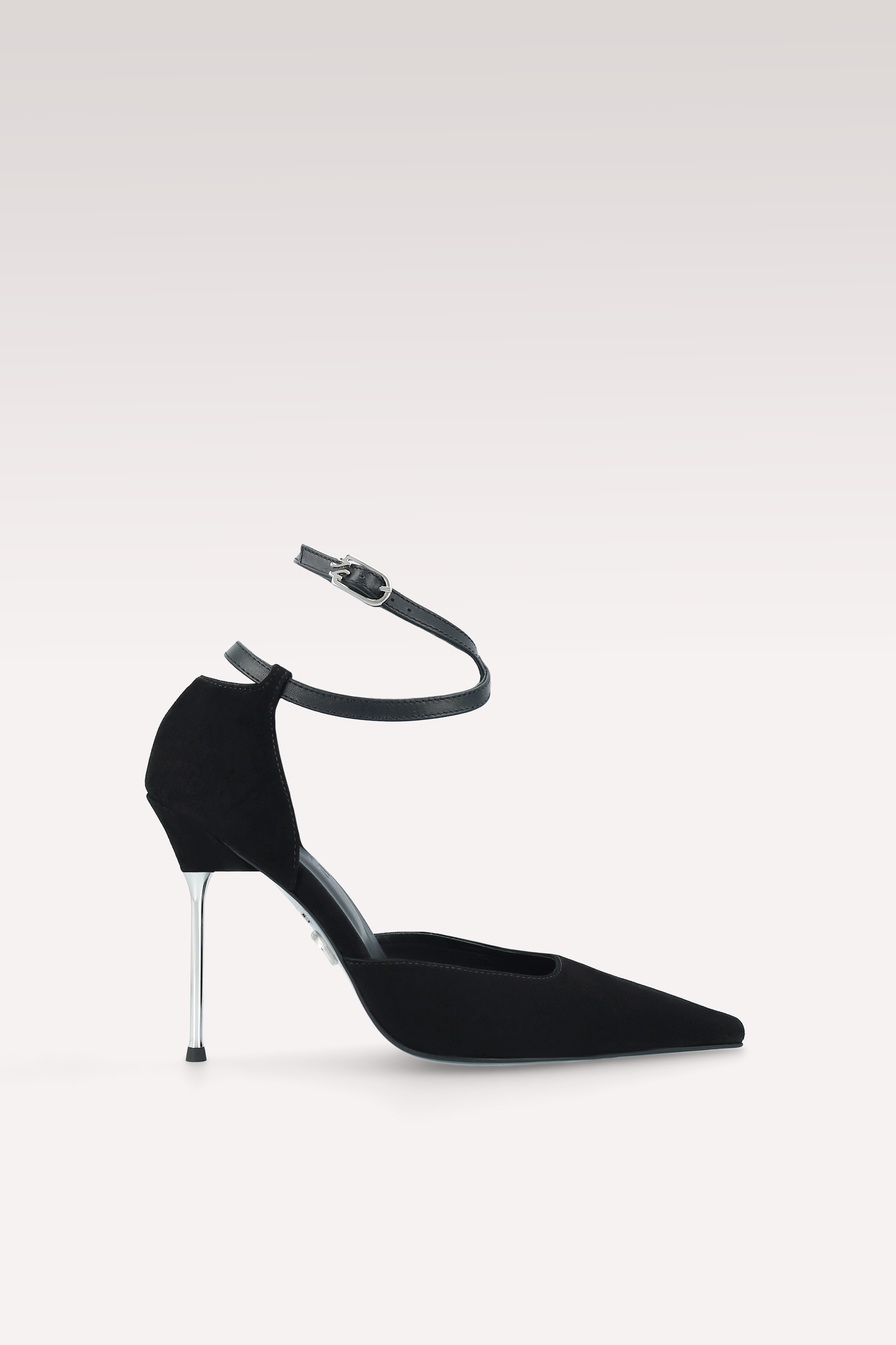 STAR BLACK SUEDE LEATHER PUMPS