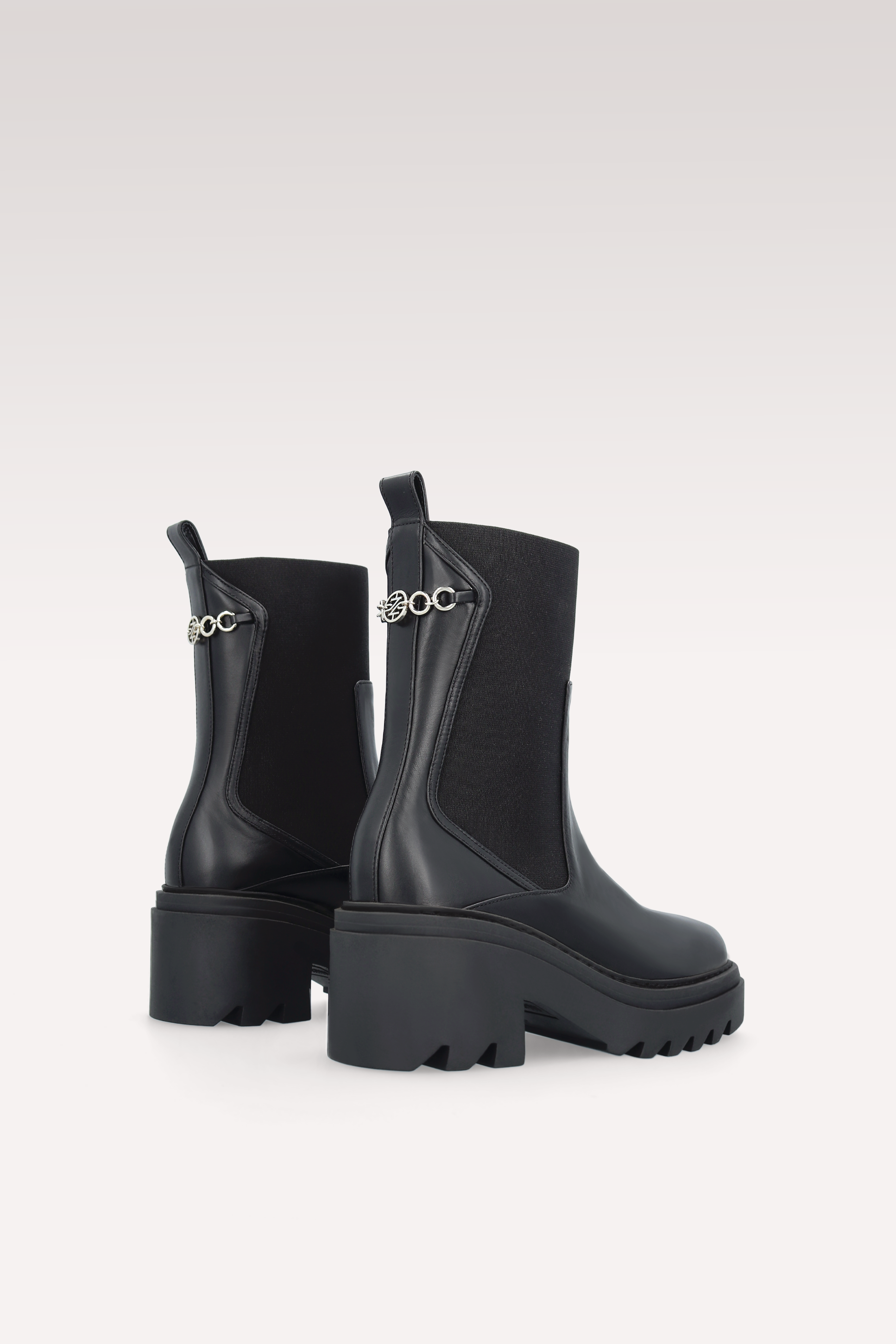 VERA BLACK NAPPA LEATHER ANKLE BOOTS AND COLETTE CROSSBODY BAG