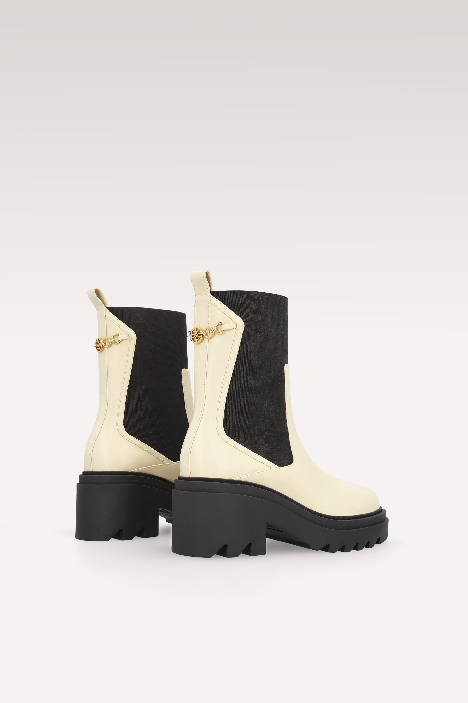 STIVALETTI IN PELLE NAPPA VERA TOFU