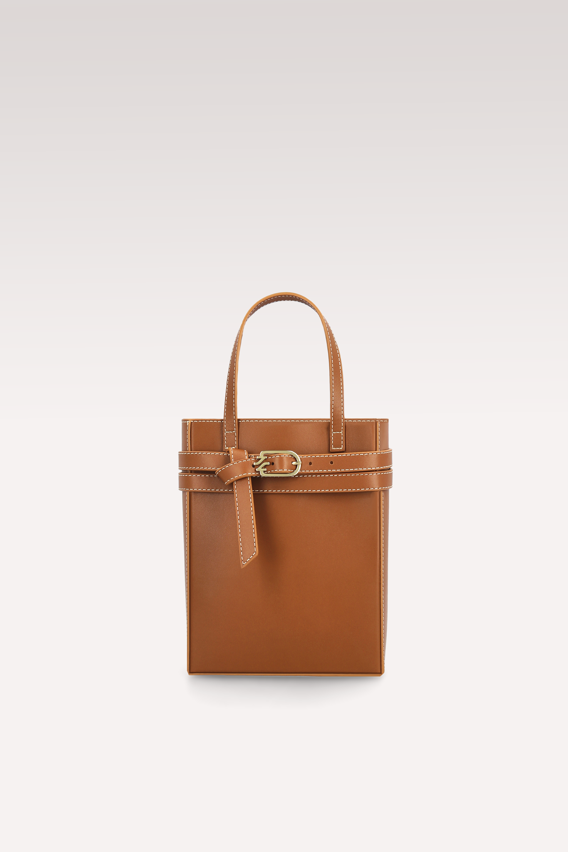 CARRIE BROWN NAPPA LEATHER CROSSBODY BAG