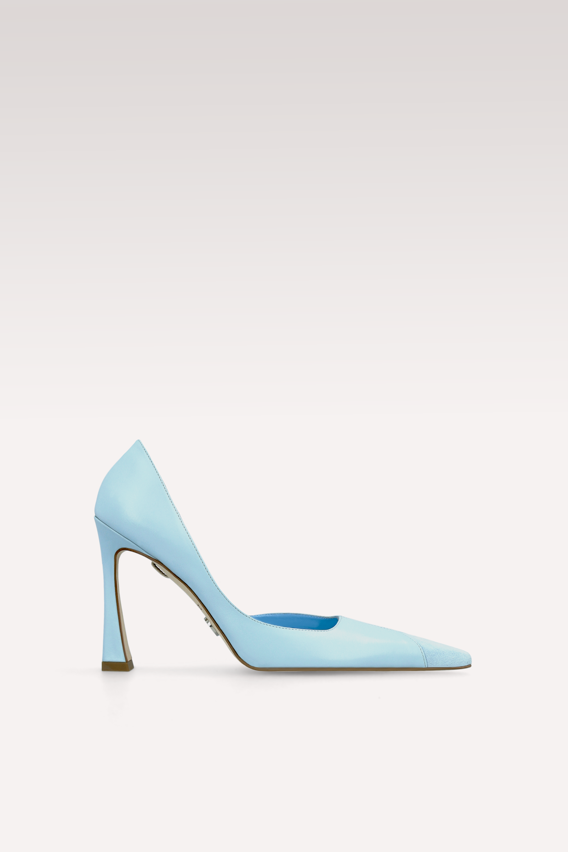 VESPER POWDER BLUE LEATHER AND SUEDE LEATHER PUMPS