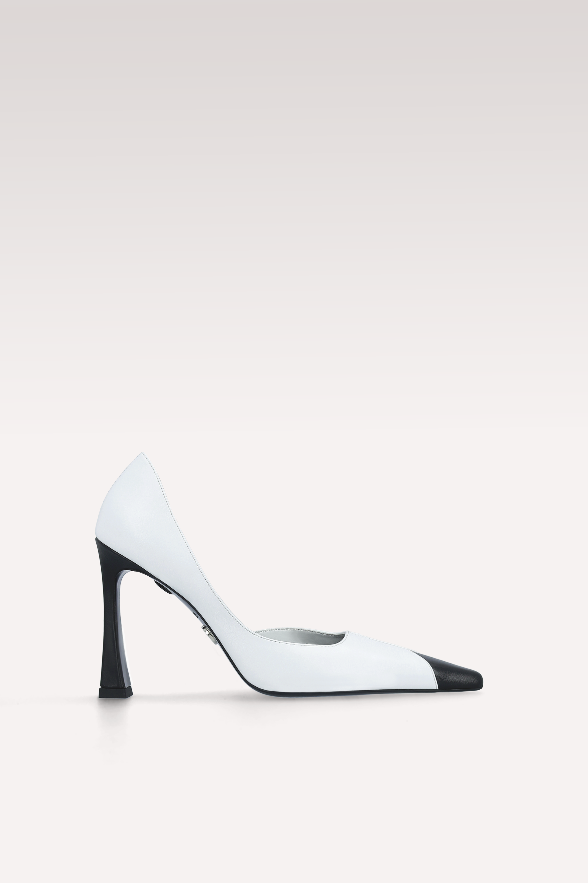 DECOLLETÉ VESPER IN PELLE BIANCA E NERA