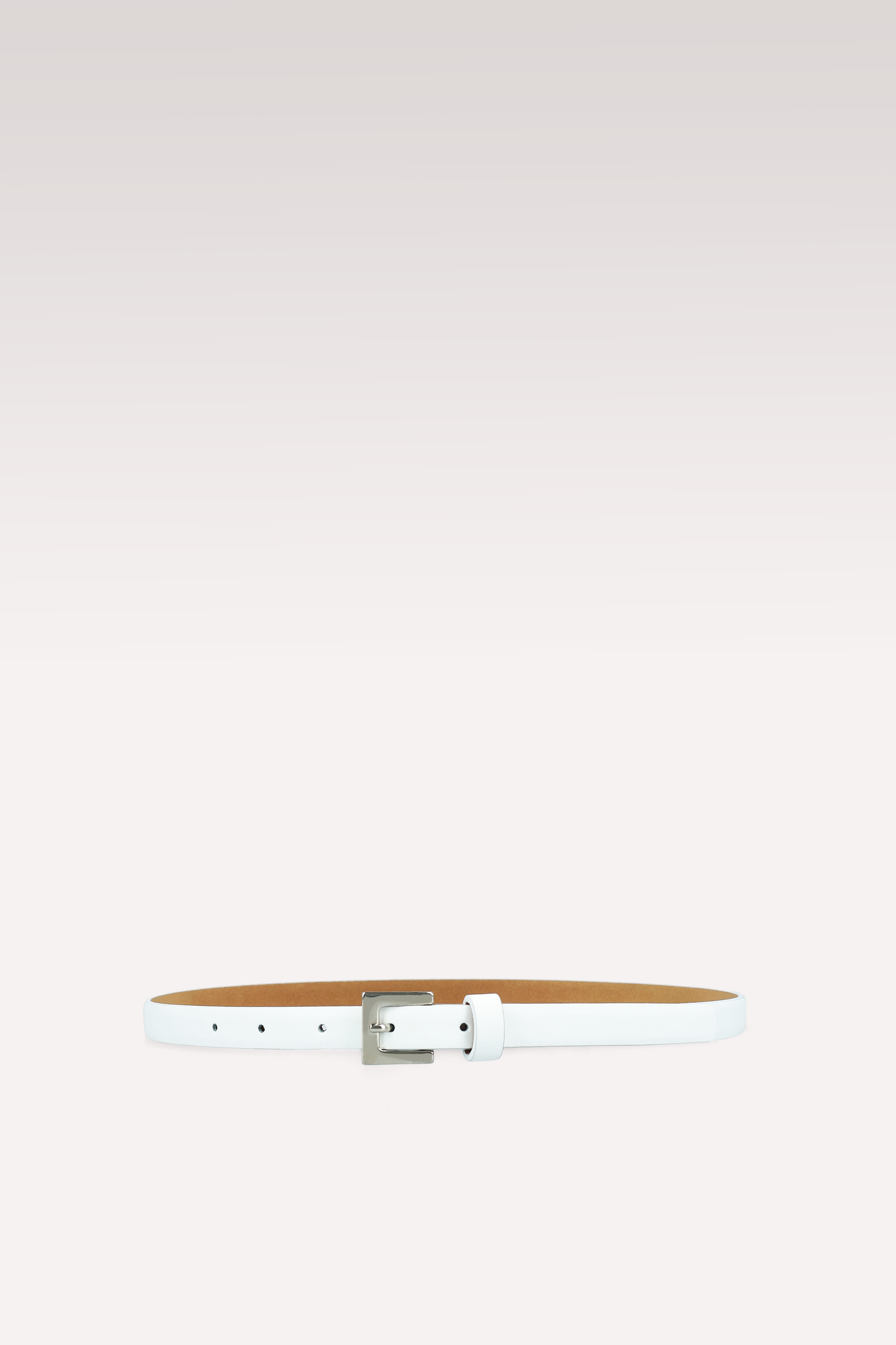 CARINA 15 MM WHITE LEATHER BELT