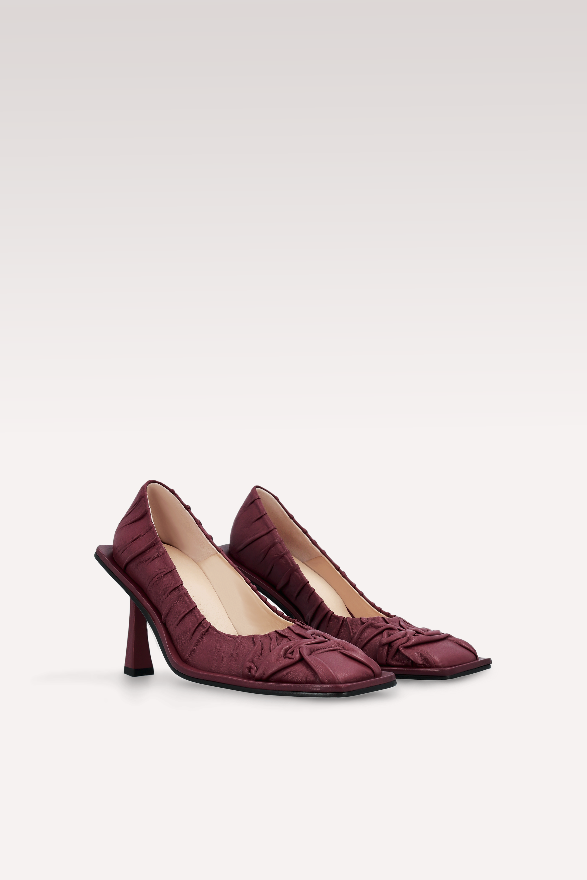 KA BORDEAUX SOFT NAPPA LEATHER PUMPS