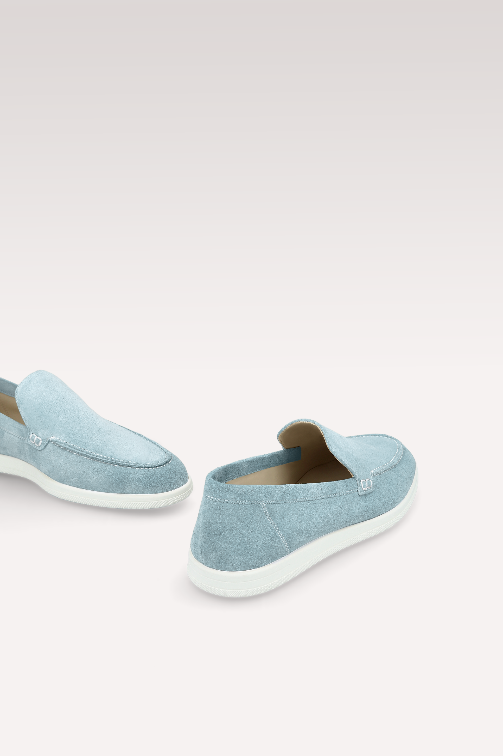 SENNA BLUE SUEDE LEATHER LOAFERS