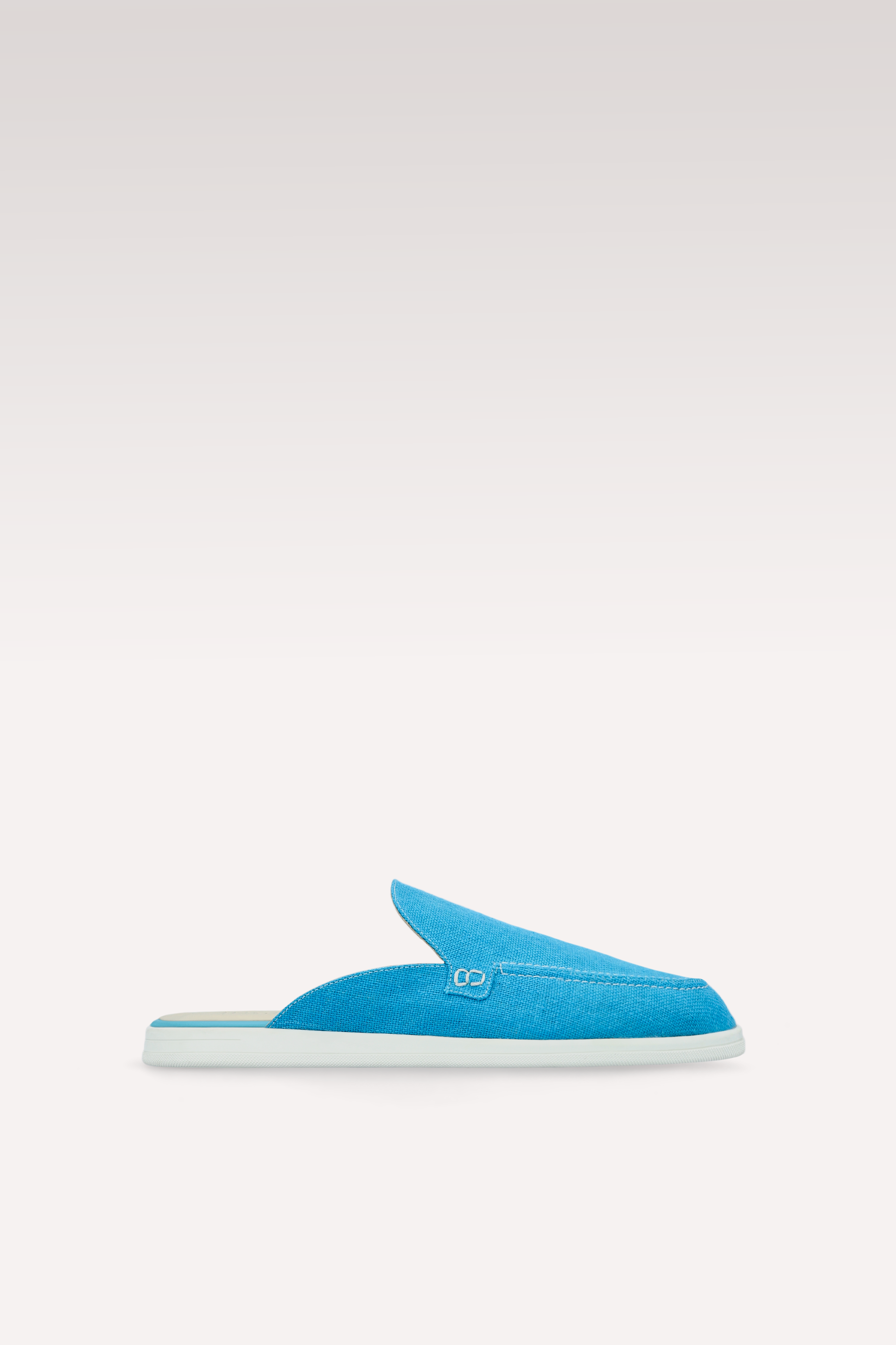 MONZA BLUE LINEN MULES