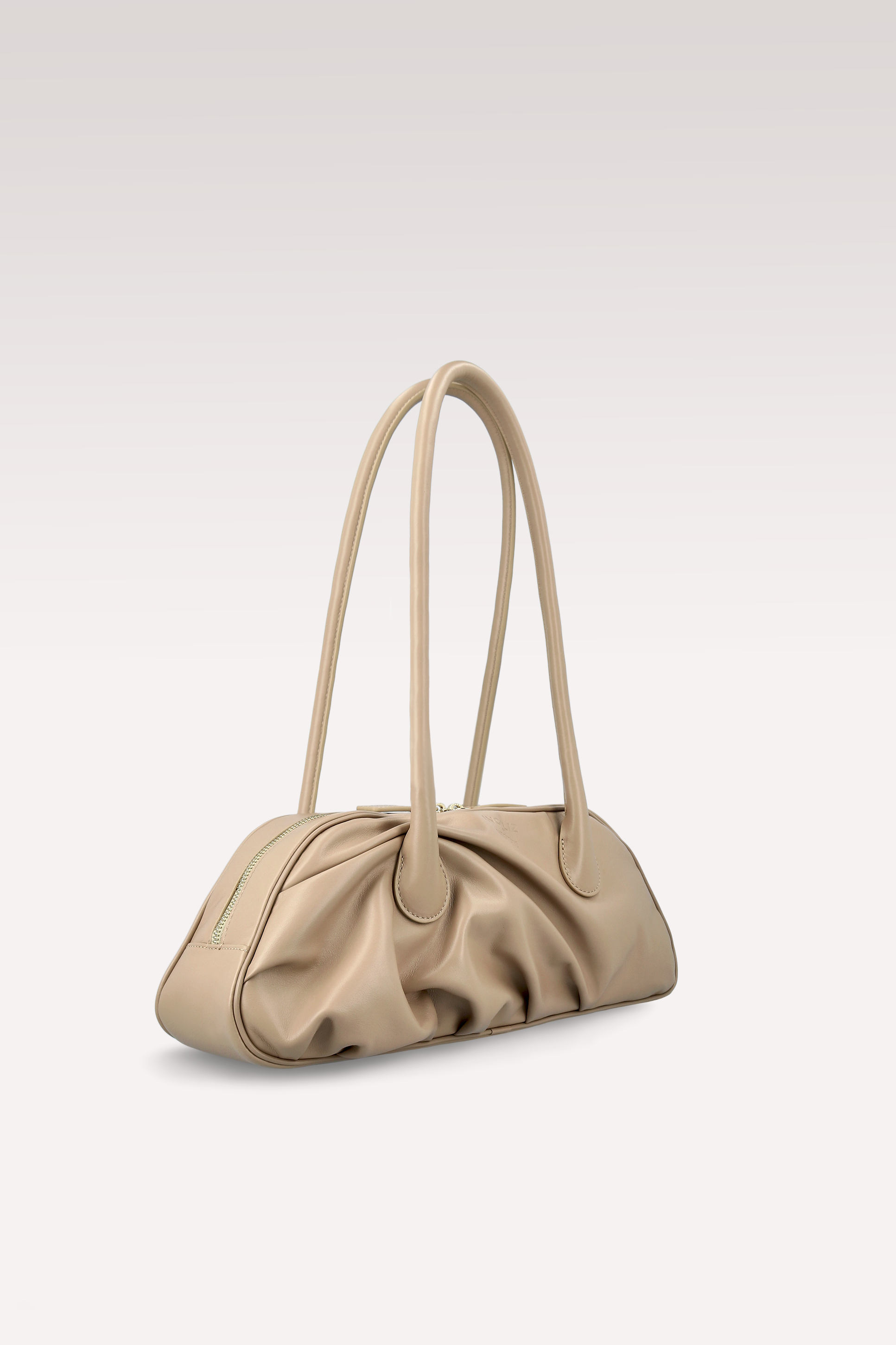 BORSA A SPALLA NAMI IN PELLE NAPPA BEIGE