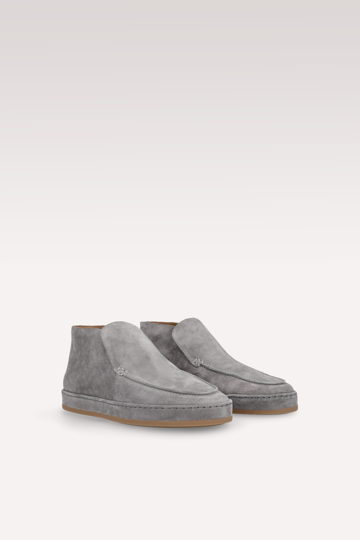 ROMEO GREY SUEDE LEATHER ANKLE BOOTS