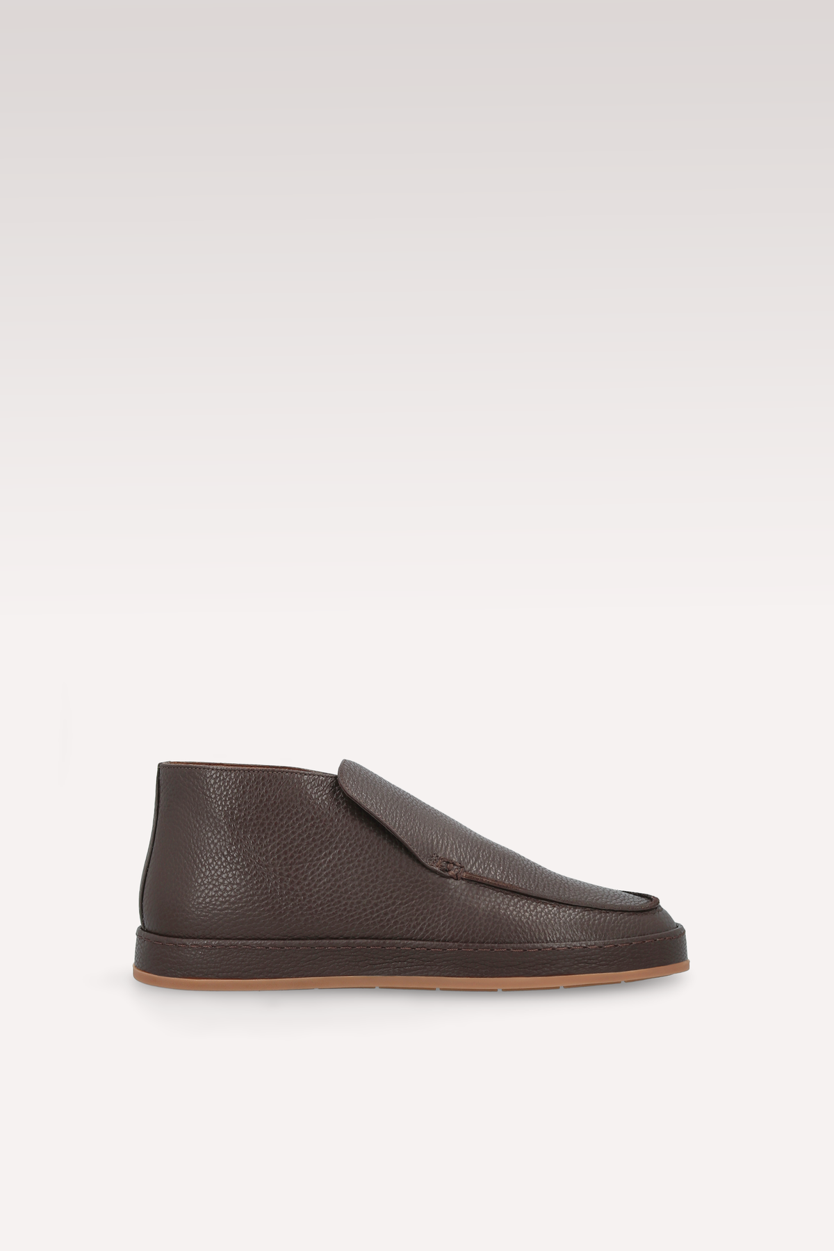 ROMEO BROWN GRAIN LEATHER ANKLE BOOTS