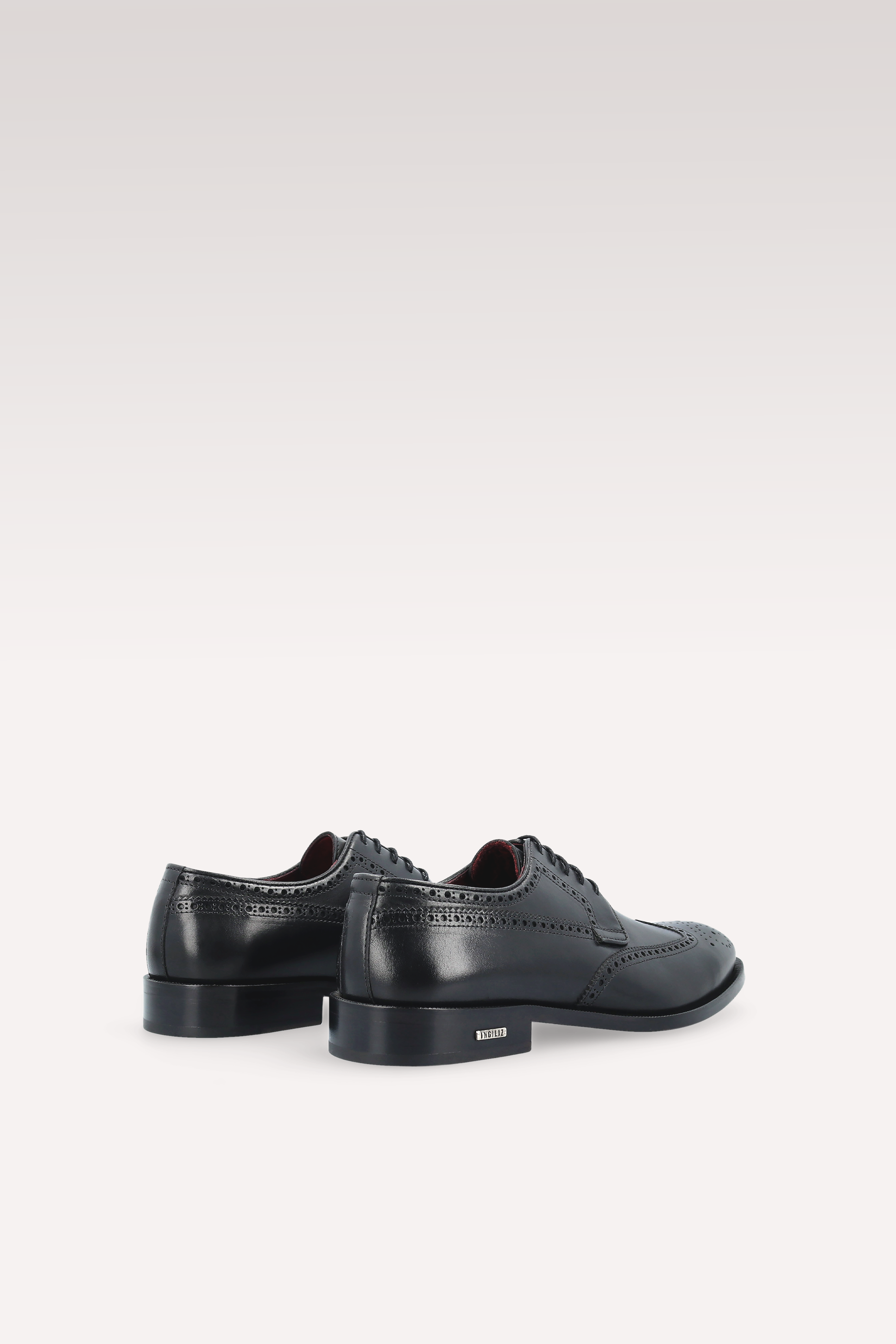 BERGAMO 01 black leather derby shoes
