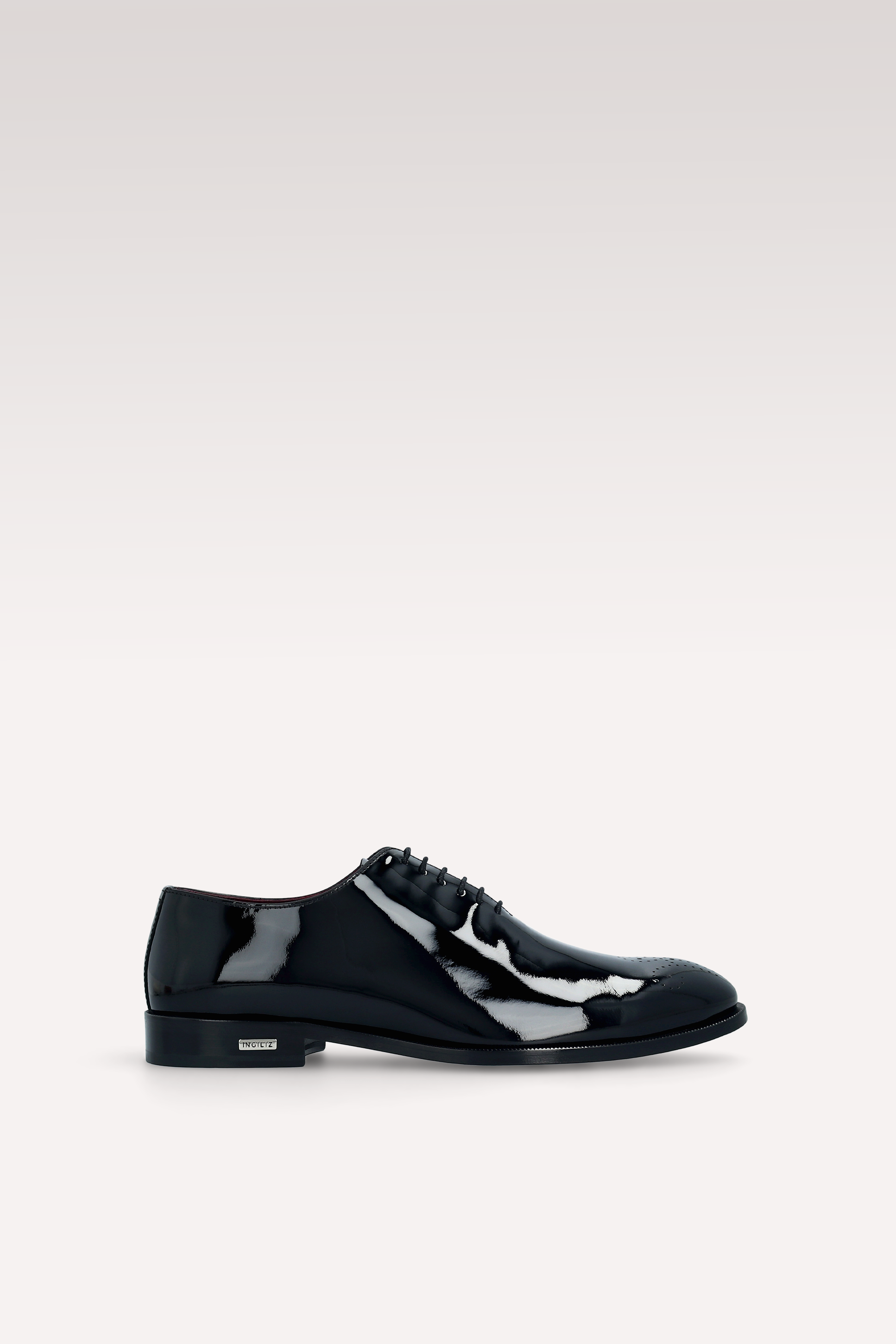 PRATO 01 BLACK PATENT LEATHER OXFORD SHOES