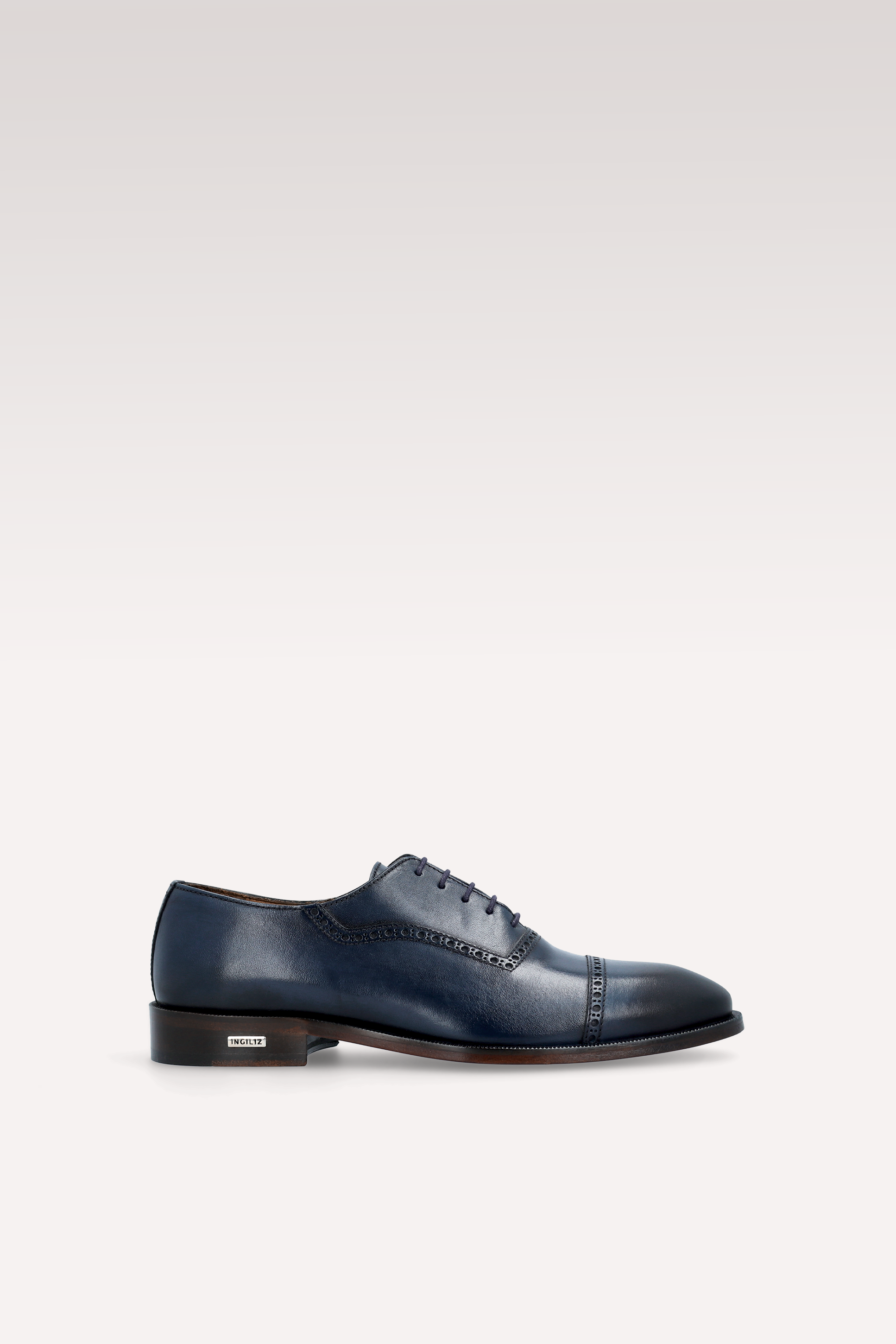 SCAFARI 01 BLUE LEATHER DERBY SHOES