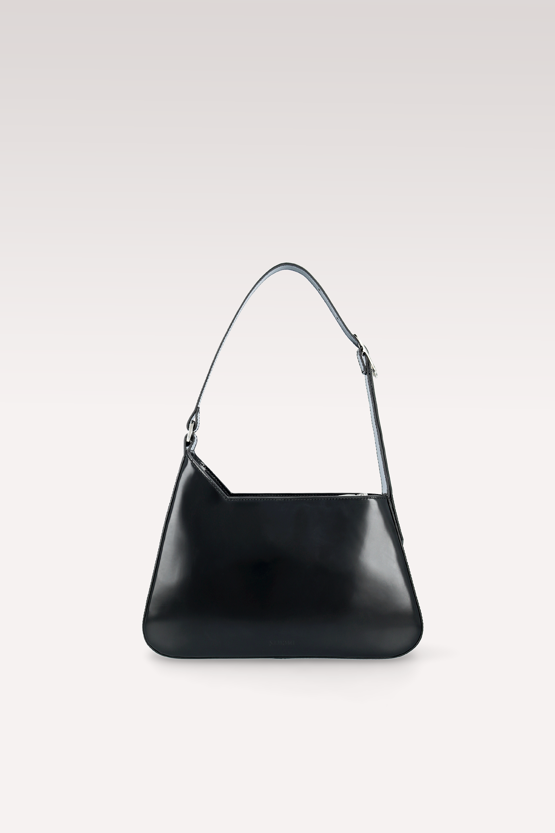 ORCHID BLACK PATENT LEATHER SLINGBACK PUMPS AND DALIA SEMI PATENT LEATHER SHOULDER BAG