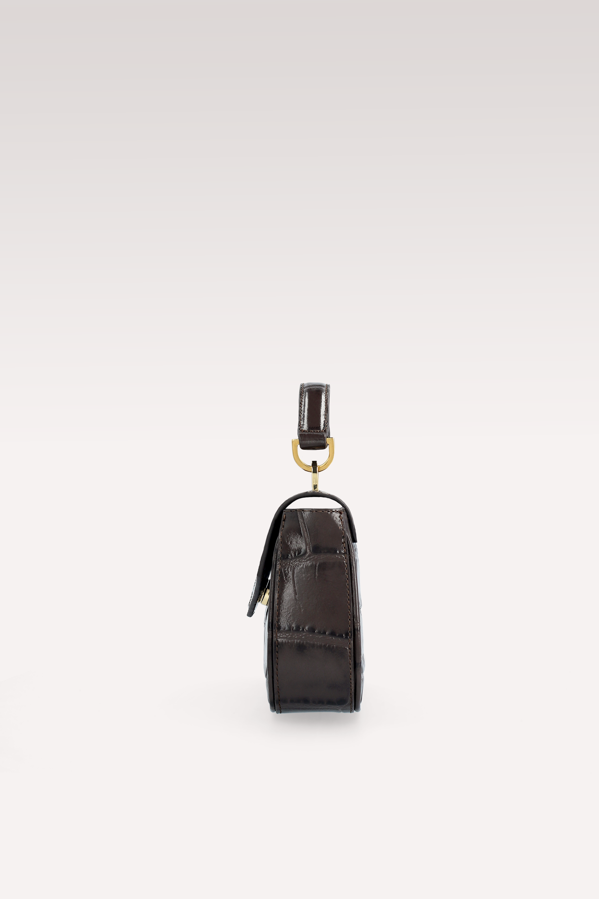MINI BORSA MILLY BROWN IN PELLE STAMPATA COCCO E CINTURA IN PELLE KEIRA 2